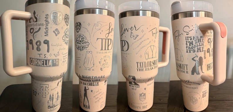 Taylor Swift Music Stanley Tumbler With Handle Personalized Name St9546