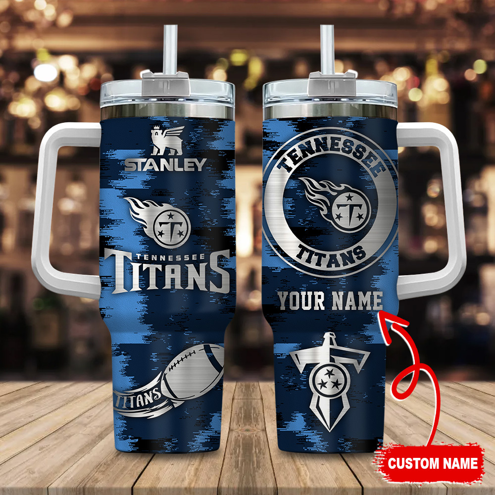 Tennessee Titans NFL Stanley Tumbler With Handle Personalized Name St2222