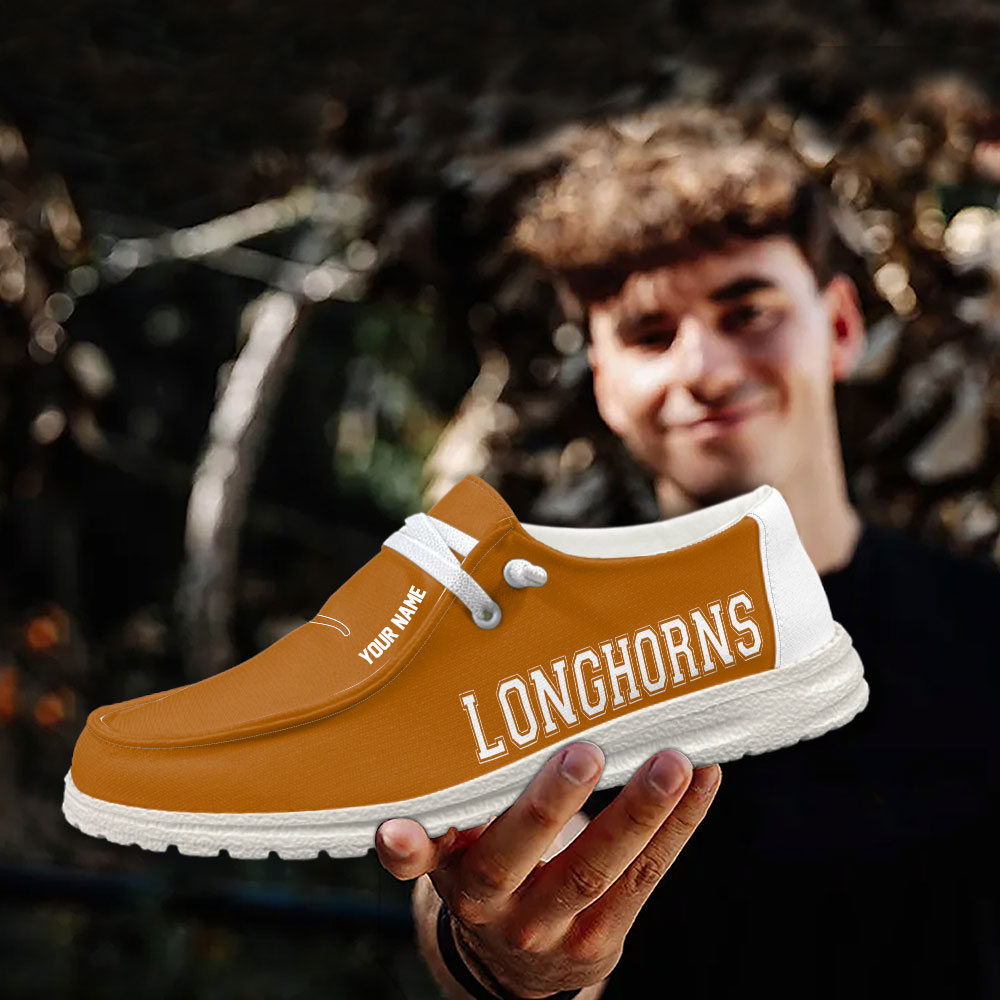 Texas Longhorns NCAA Personalized Hey Dude Shoes For Men And Women ST1132