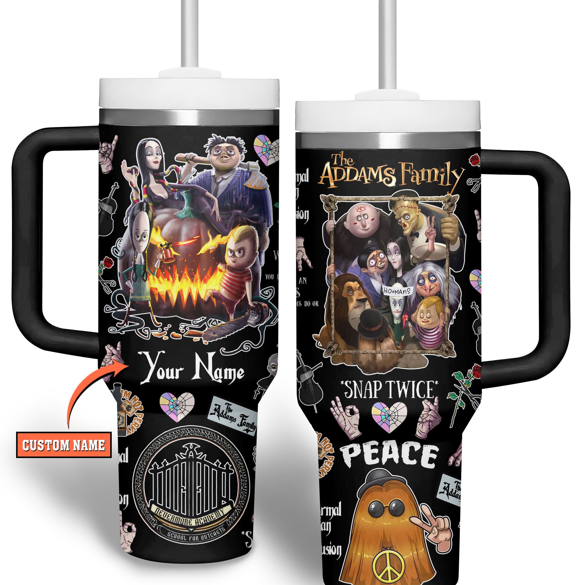The Addams Family Movies Stanley Tumbler With Handle Personalized Name St5943