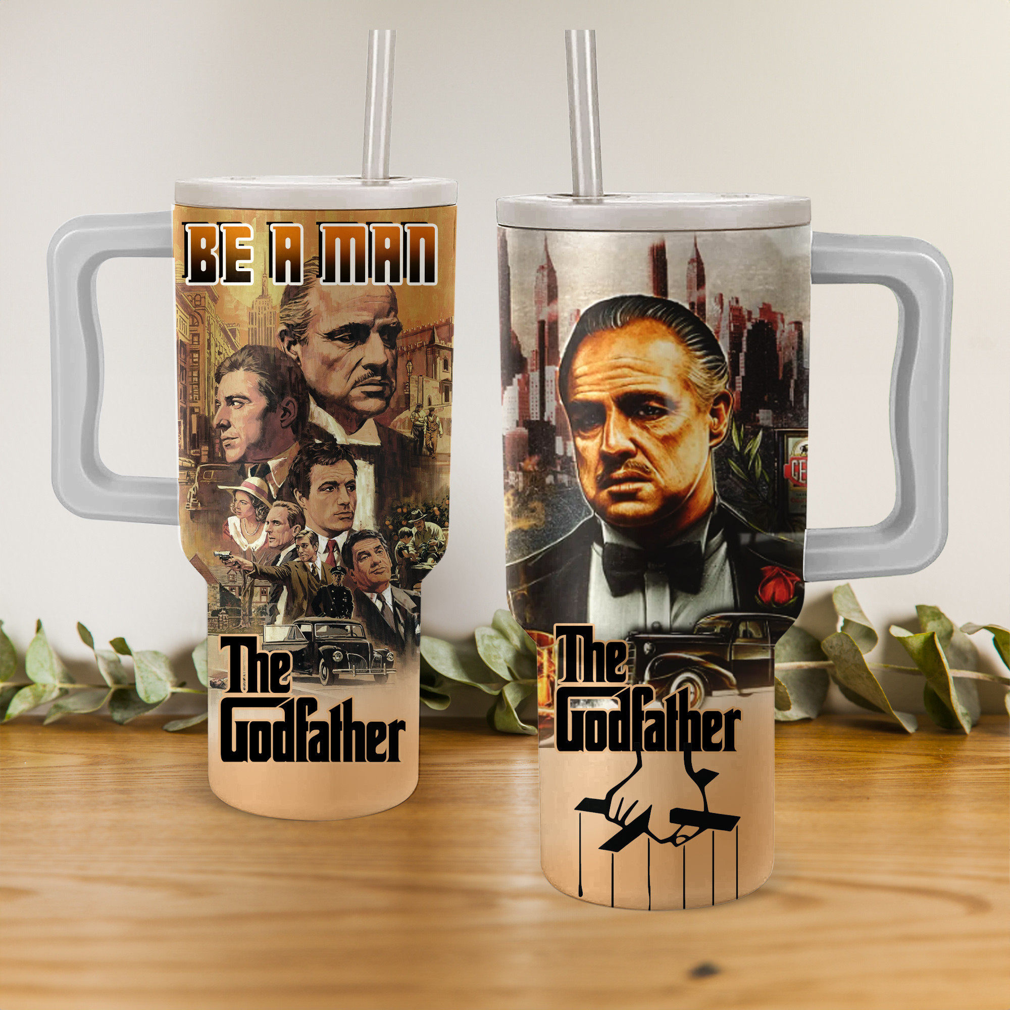 The Godfather Movies Stanley Tumbler With Handle Personalized Name St2968