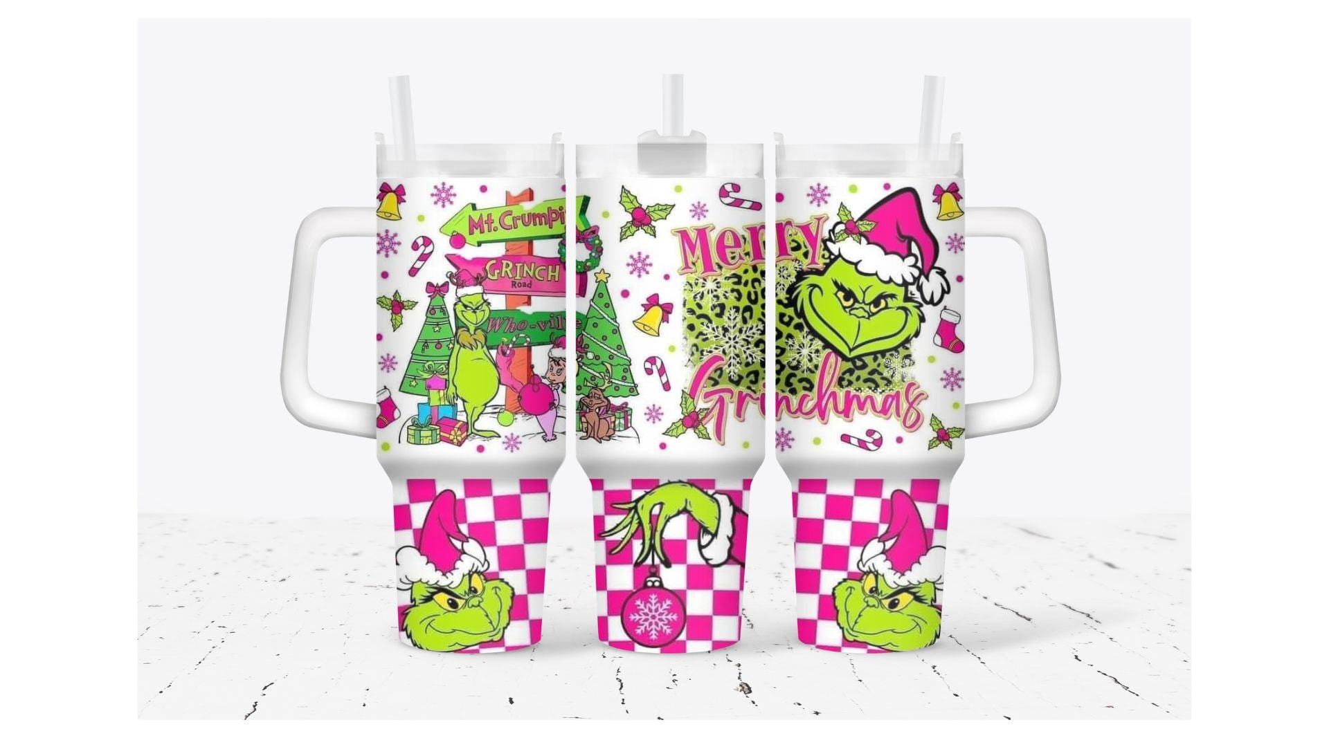The Grinch Merry Xmas Movies Stanley Tumbler With Handle Personalized Name St6600