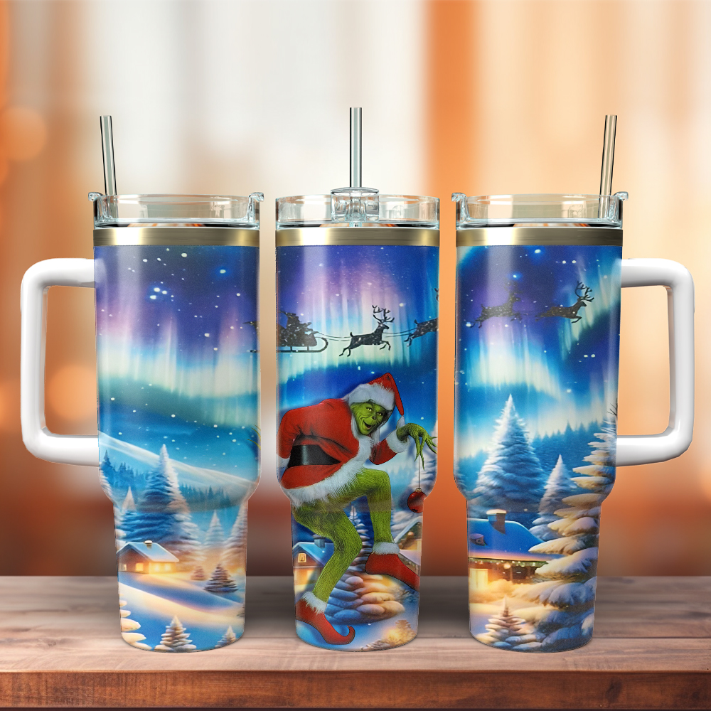 The Grinch Movies Christmas Stanley Tumbler With Handle Personalized Name St2894
