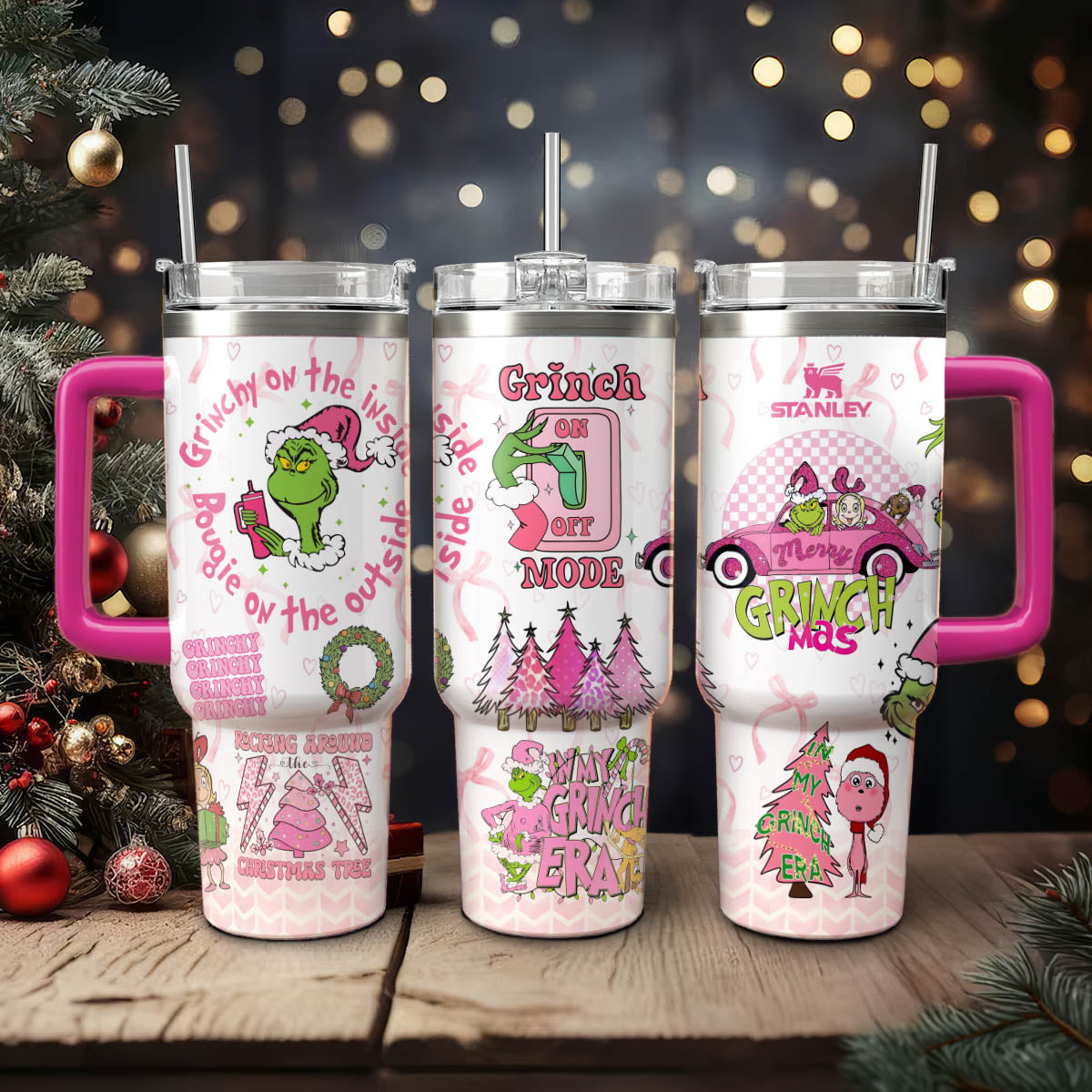 The Grinch Movies Christmas Stanley Tumbler With Handle Personalized Name St6311