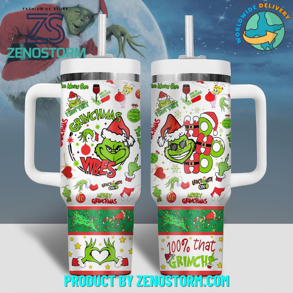 The Grinch Movies Christmas Stanley Tumbler With Handle Personalized Name St6688
