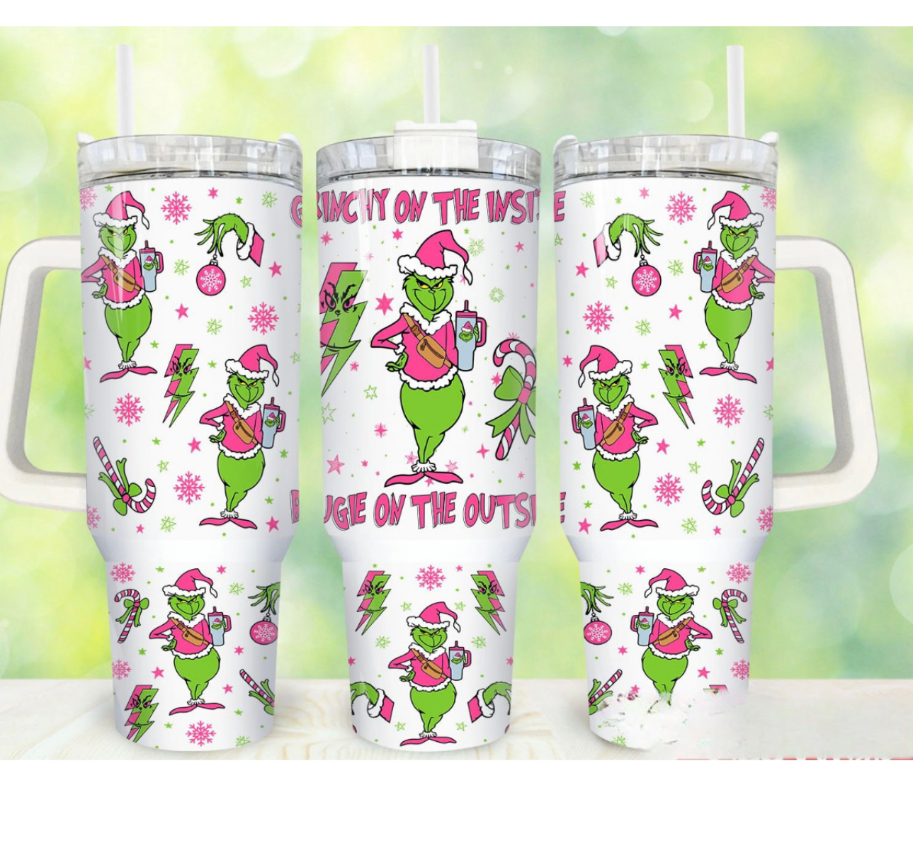 The Grinch Movies Stanley Tumbler With Handle Personalized Name St1609