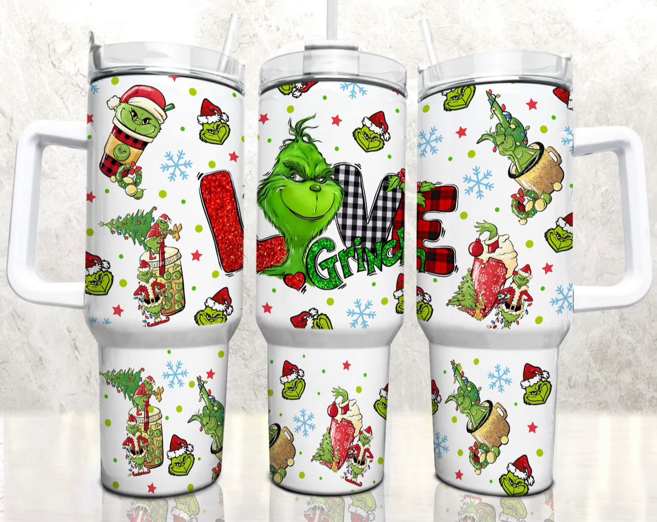 The Grinch Movies Stanley Tumbler With Handle Personalized Name St1634