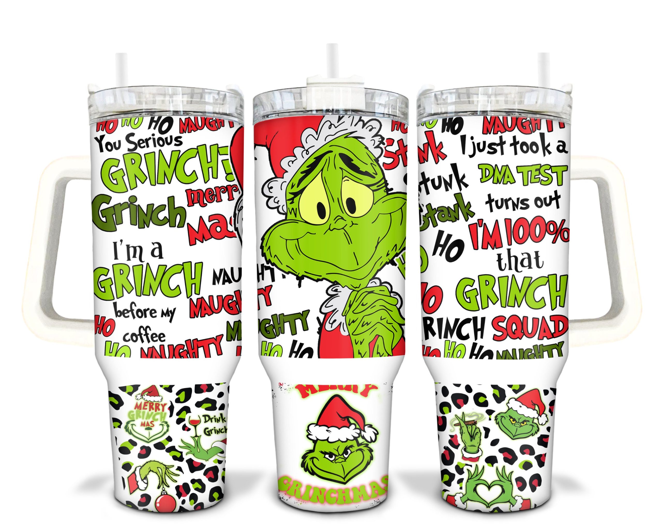 The Grinch Movies Stanley Tumbler With Handle Personalized Name St2275