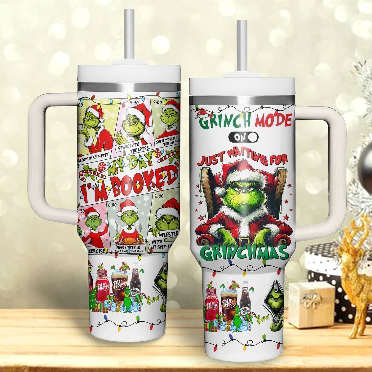 The Grinch Movies Stanley Tumbler With Handle Personalized Name St4543