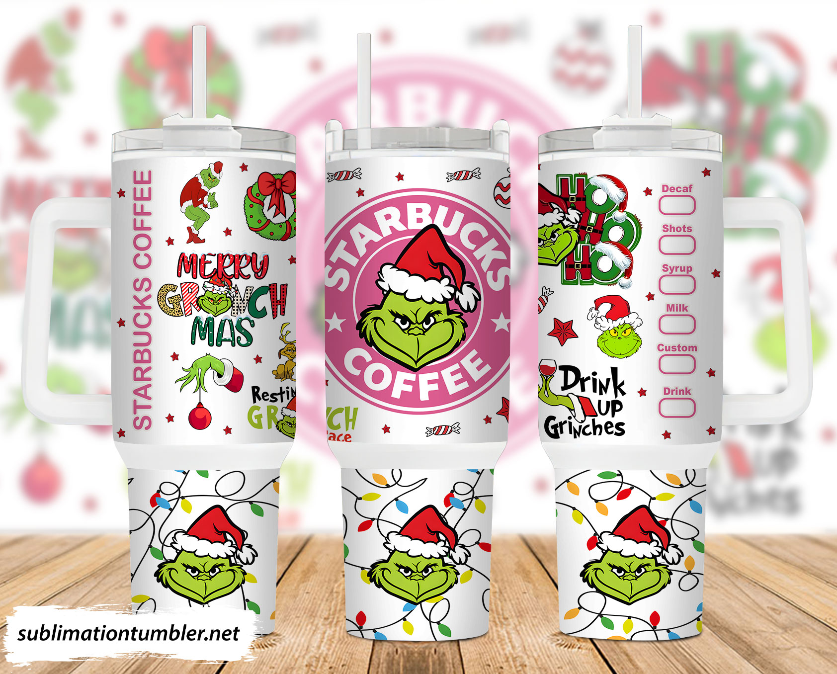 The Grinch Movies Stanley Tumbler With Handle Personalized Name St7694