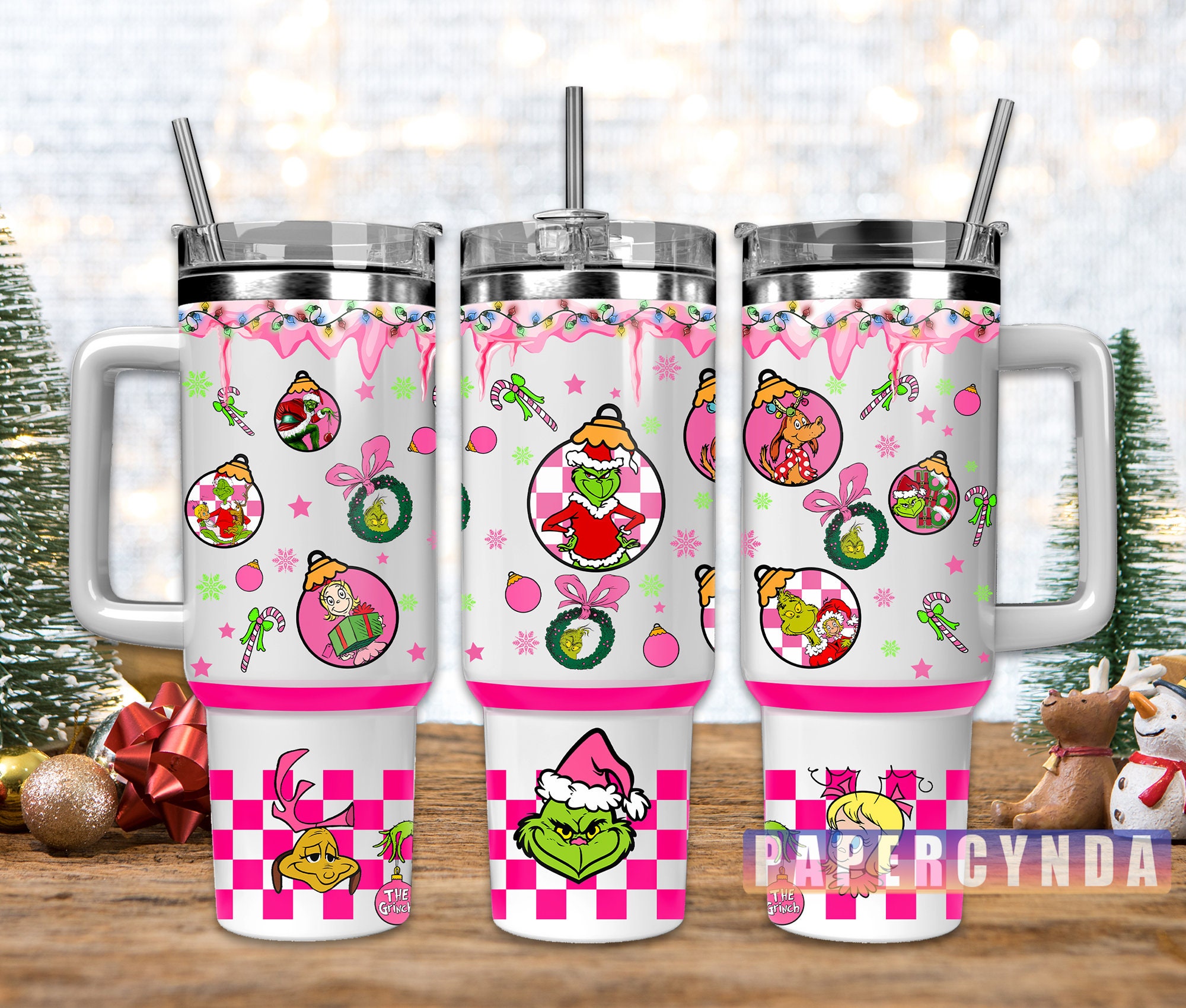 The Grinch Stanley Tumbler With Handle Personalized Name St2876