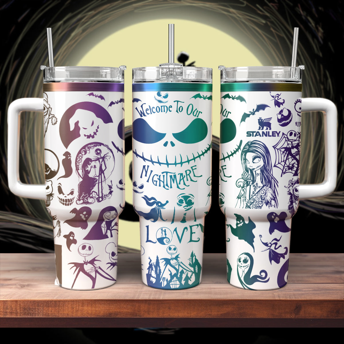 The Nightmare Before Christmas Movies Stanley Tumbler With Handle Personalized Name St3848