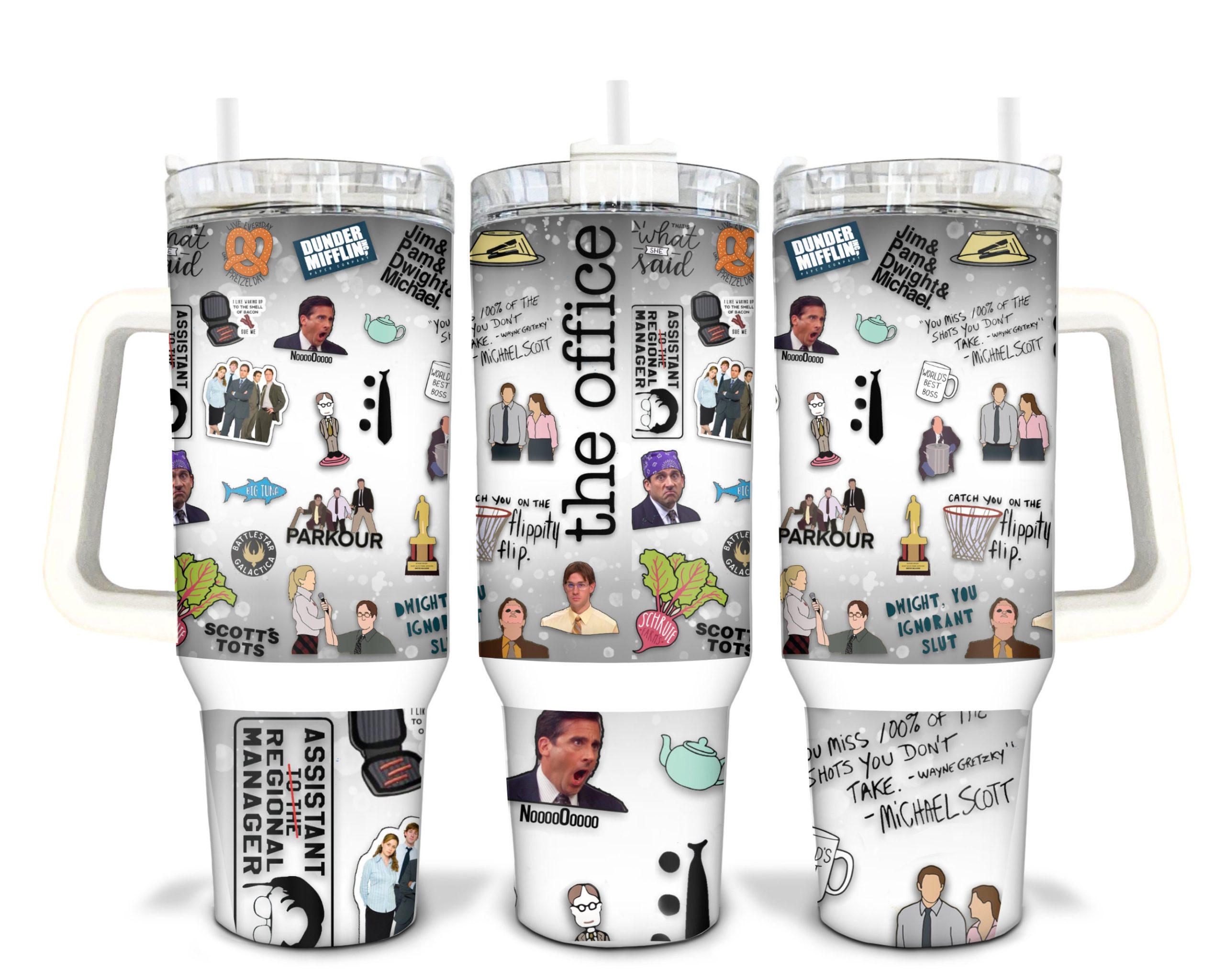 The Office TV Series Stanley Tumbler With Handle Personalized Name St9763