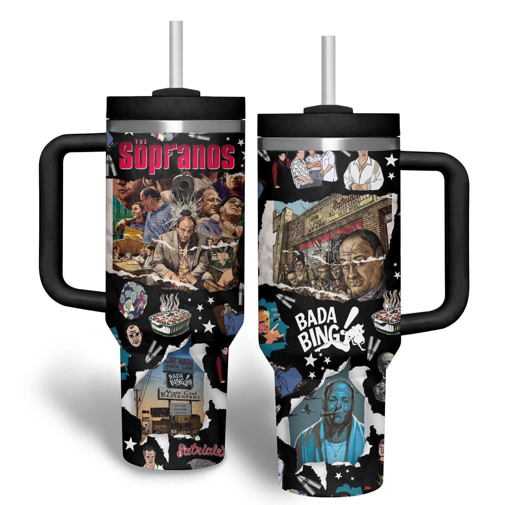 The Sopranos Movies Stanley Tumbler With Handle Personalized Name St2759
