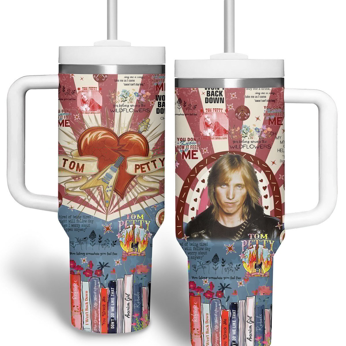 Tom Petty Music Stanley Tumbler With Handle Personalized Name St2303