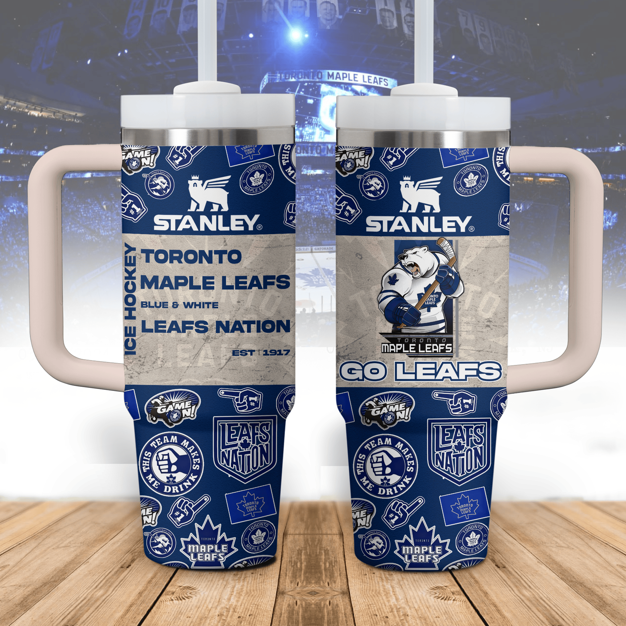 Toronto Maple Leafs NHL Stanley Tumbler With Handle Personalized Name St3006