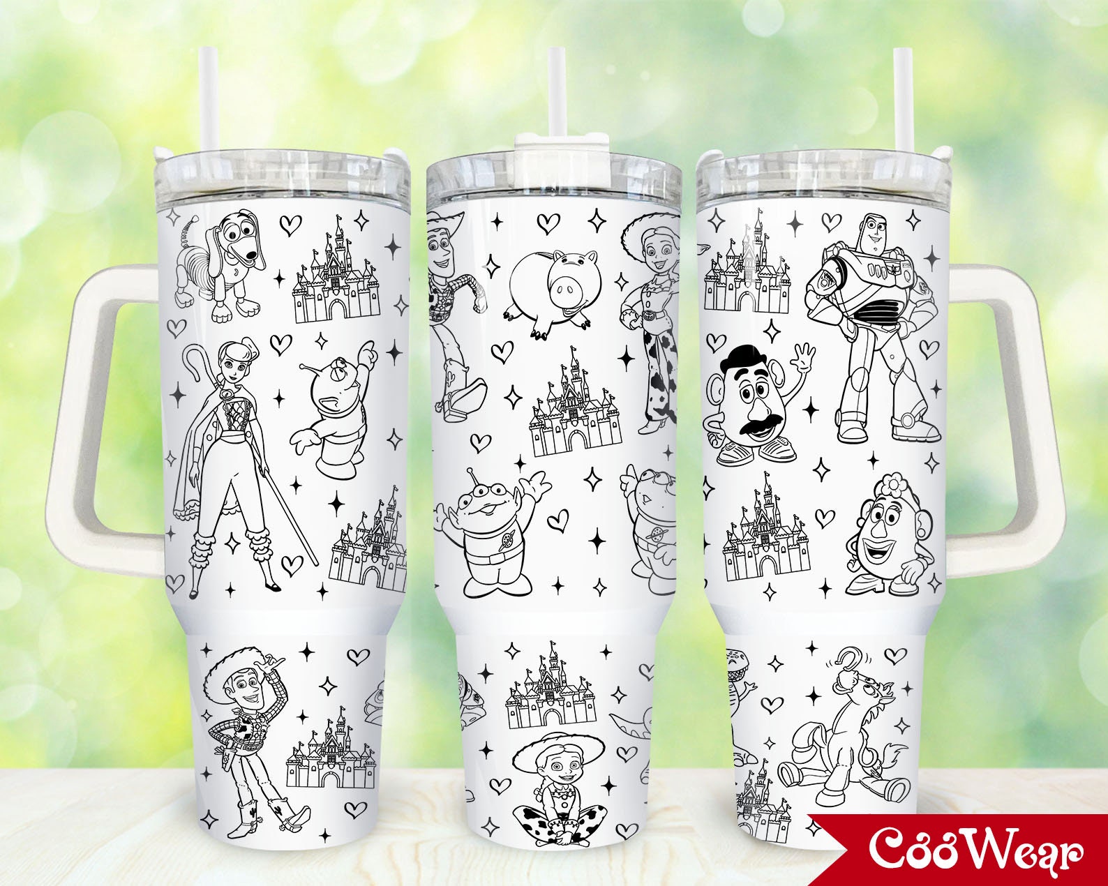 Toy Story Cartoon Stanley Tumbler With Handle Personalized Name St7604