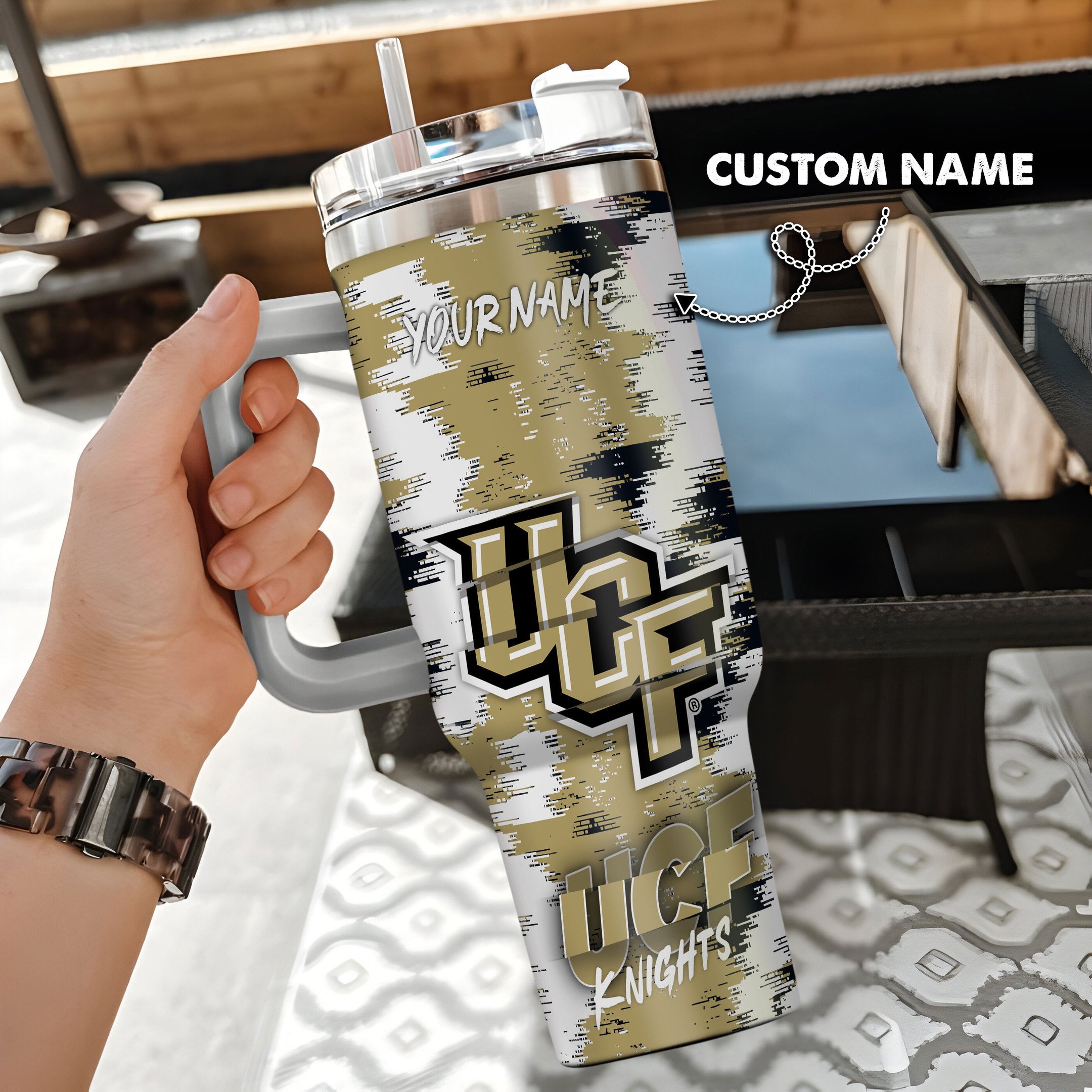 UCF Knights Stanley Tumbler Personalized Name St9118