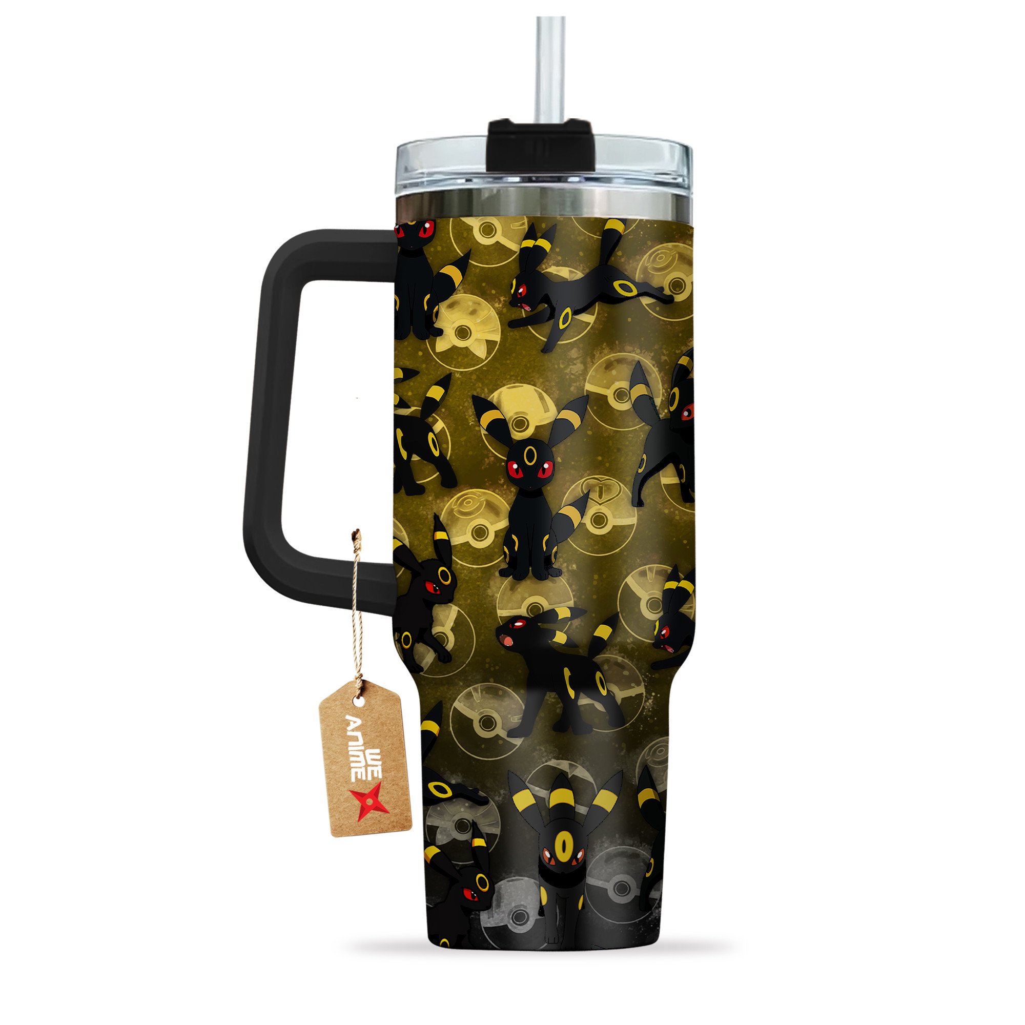 Umbreon Pokemon Anime Stanley Tumbler With Handle Personalized Name St2394