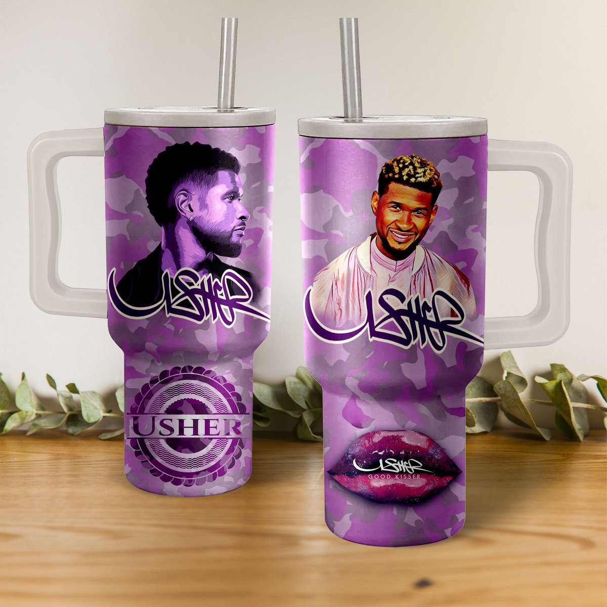 Usher Music Stanley Tumbler With Handle Personalized Name St5962