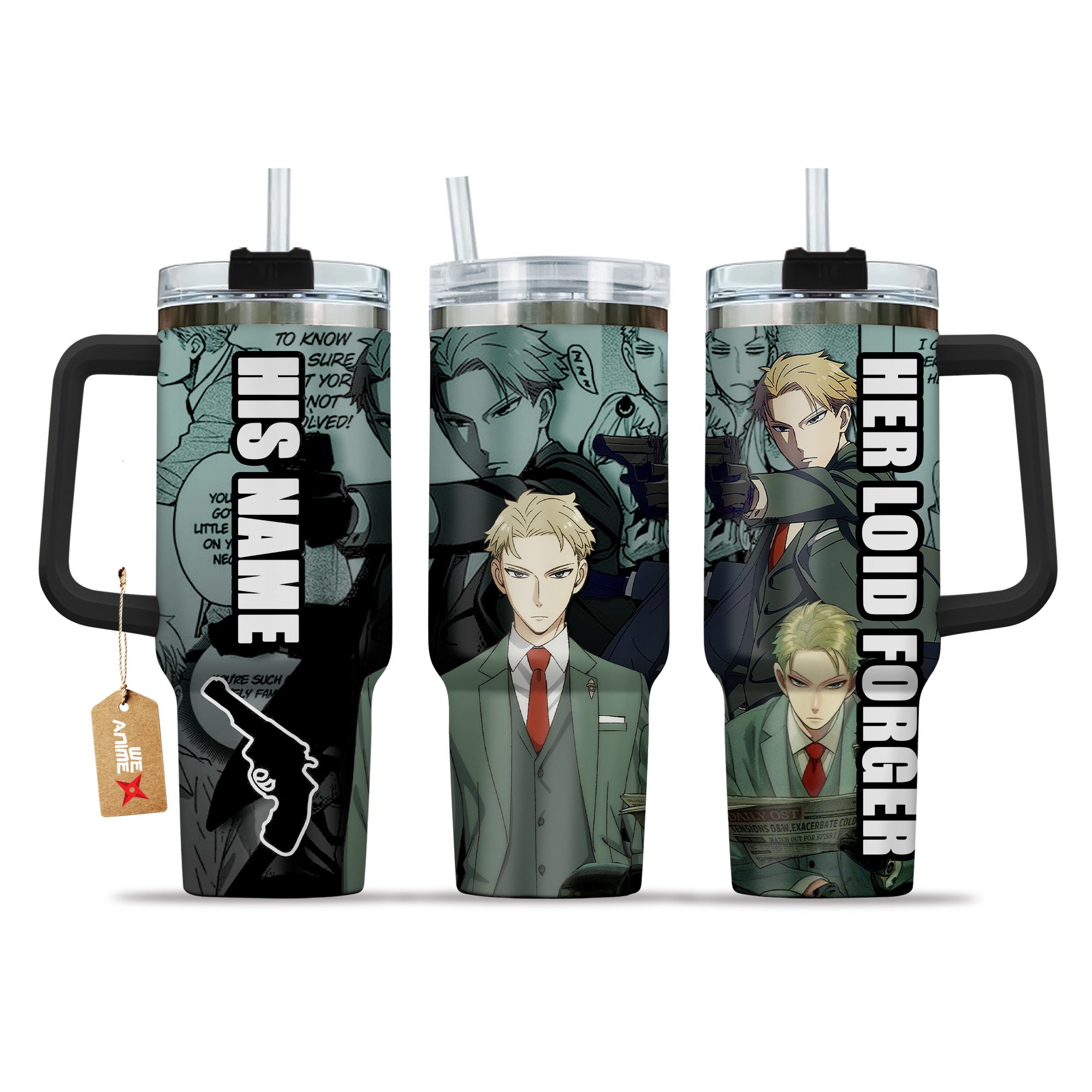 Valentine Her Loid Forger Spy x Family Anime Stanley Tumbler With Handle Personalized Name St2729