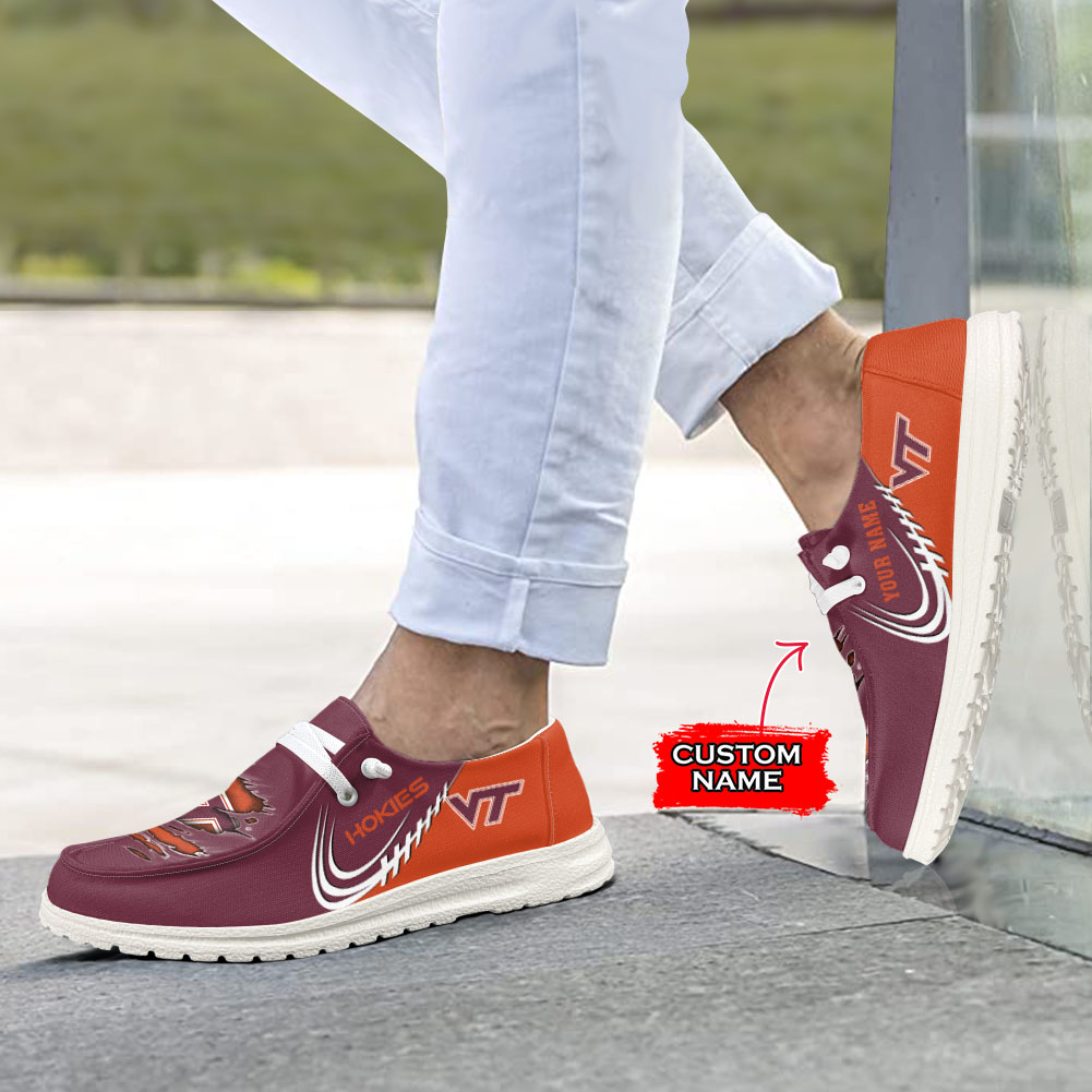 Virginia Tech Hokies NCAA Personalized Hey Dude Shoes For Men And Women ST12638