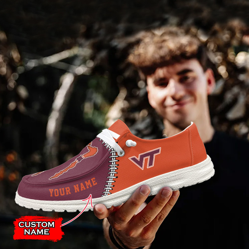 Virginia Tech Hokies NCAA Personalized Hey Dude Shoes For Men And Women ST14081