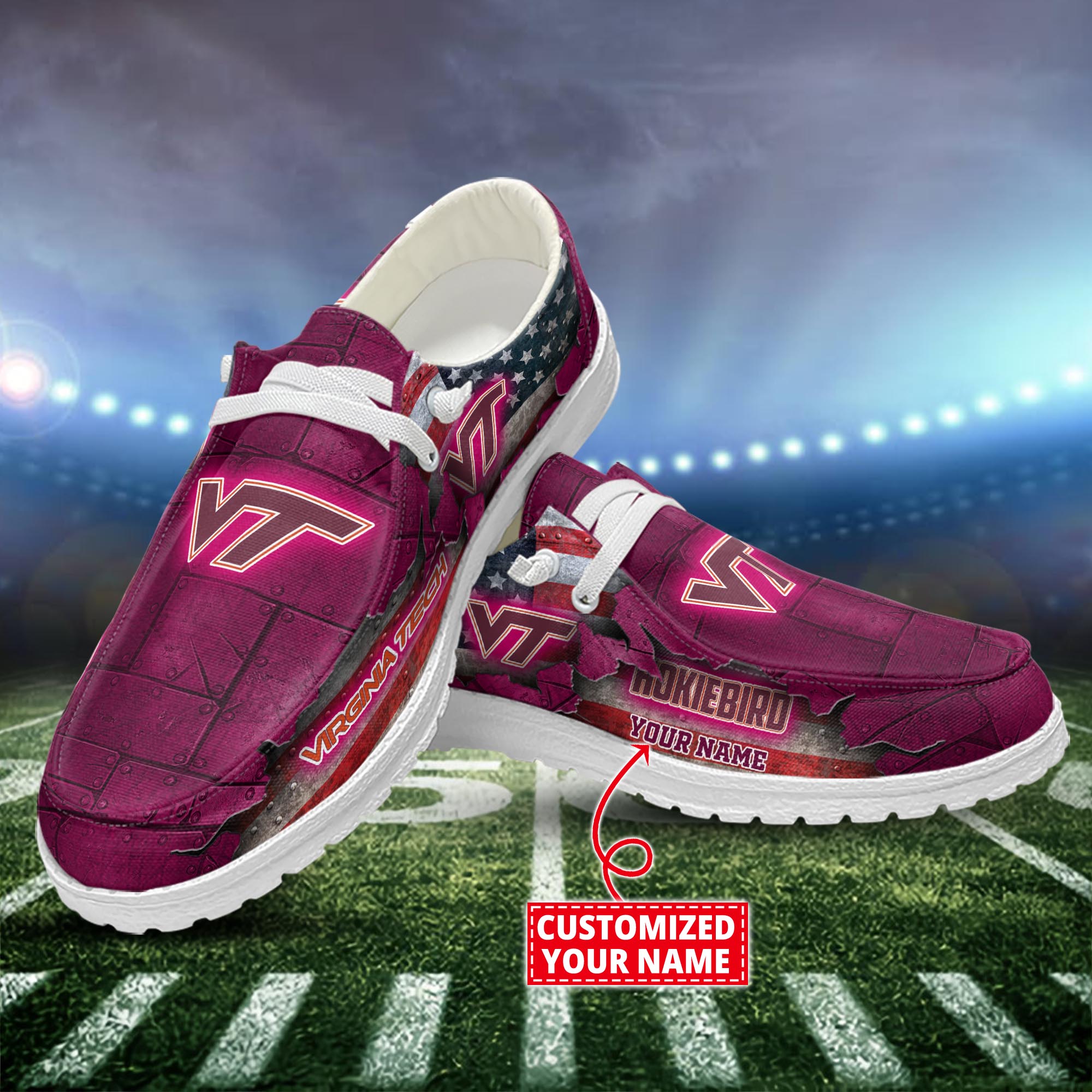 Virginia Tech Hokies Personalized Hey Dude Shoes For Men And Women ST15835