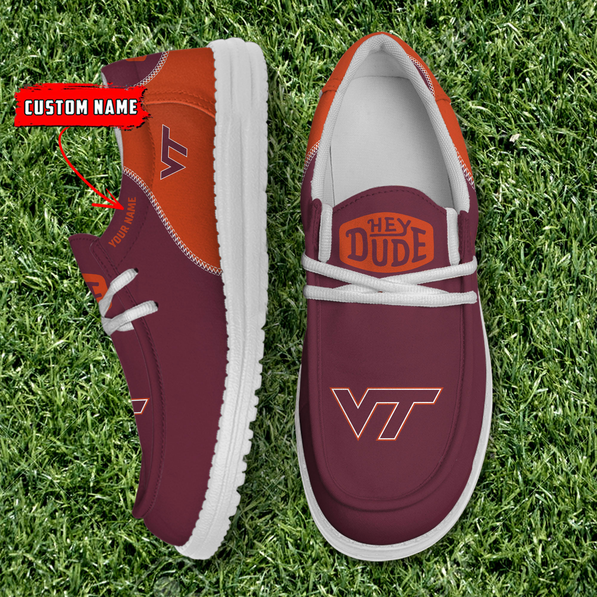 Virginia Tech Hokies Personalized Hey Dude Shoes For Men And Women ST5422