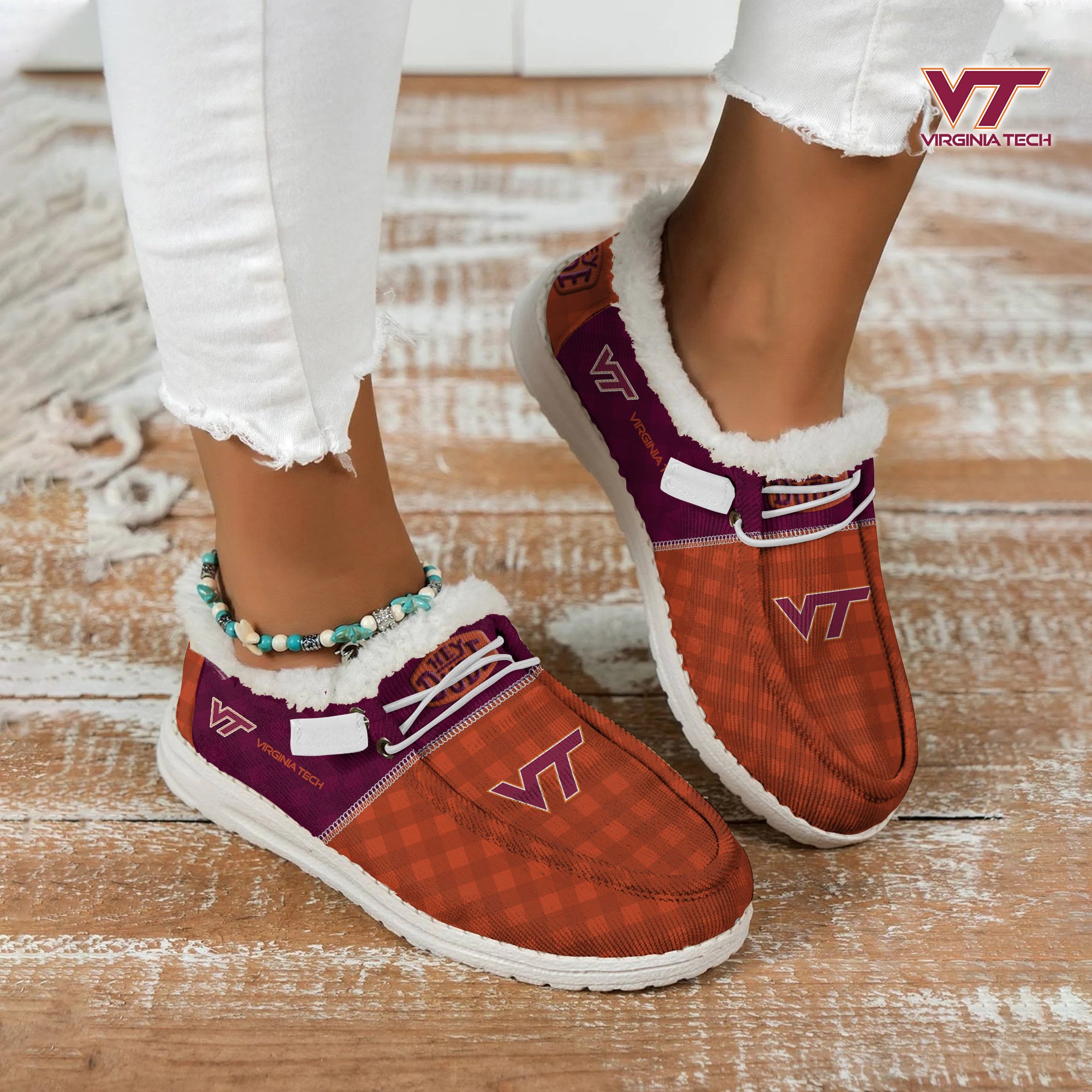 Virginia Tech Hokies Personalized Hey Dude Shoes For Men And Women ST6458