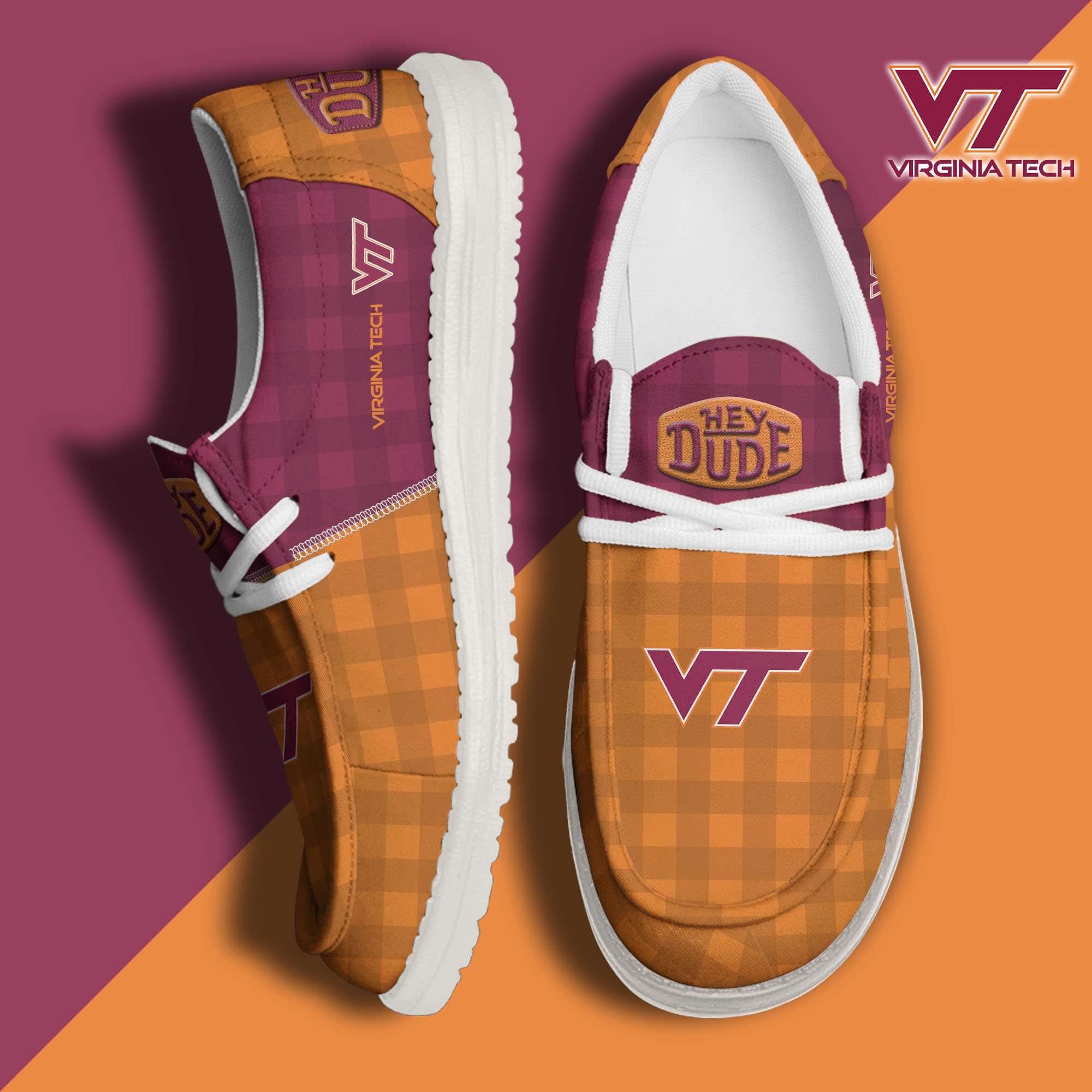Virginia Tech Hokies Personalized Hey Dude Shoes For Men And Women ST6615