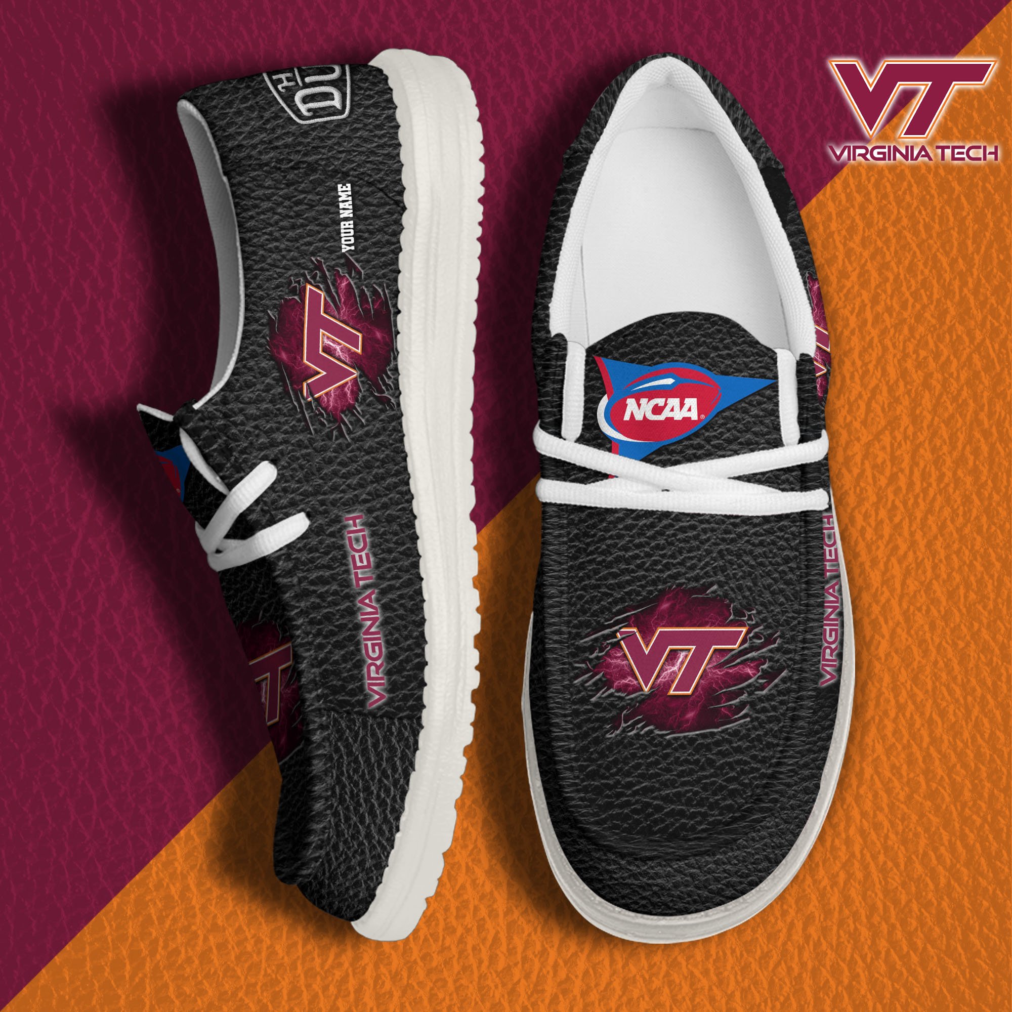 Virginia Tech Hokies Personalized Hey Dude Shoes For Men And Women ST6828