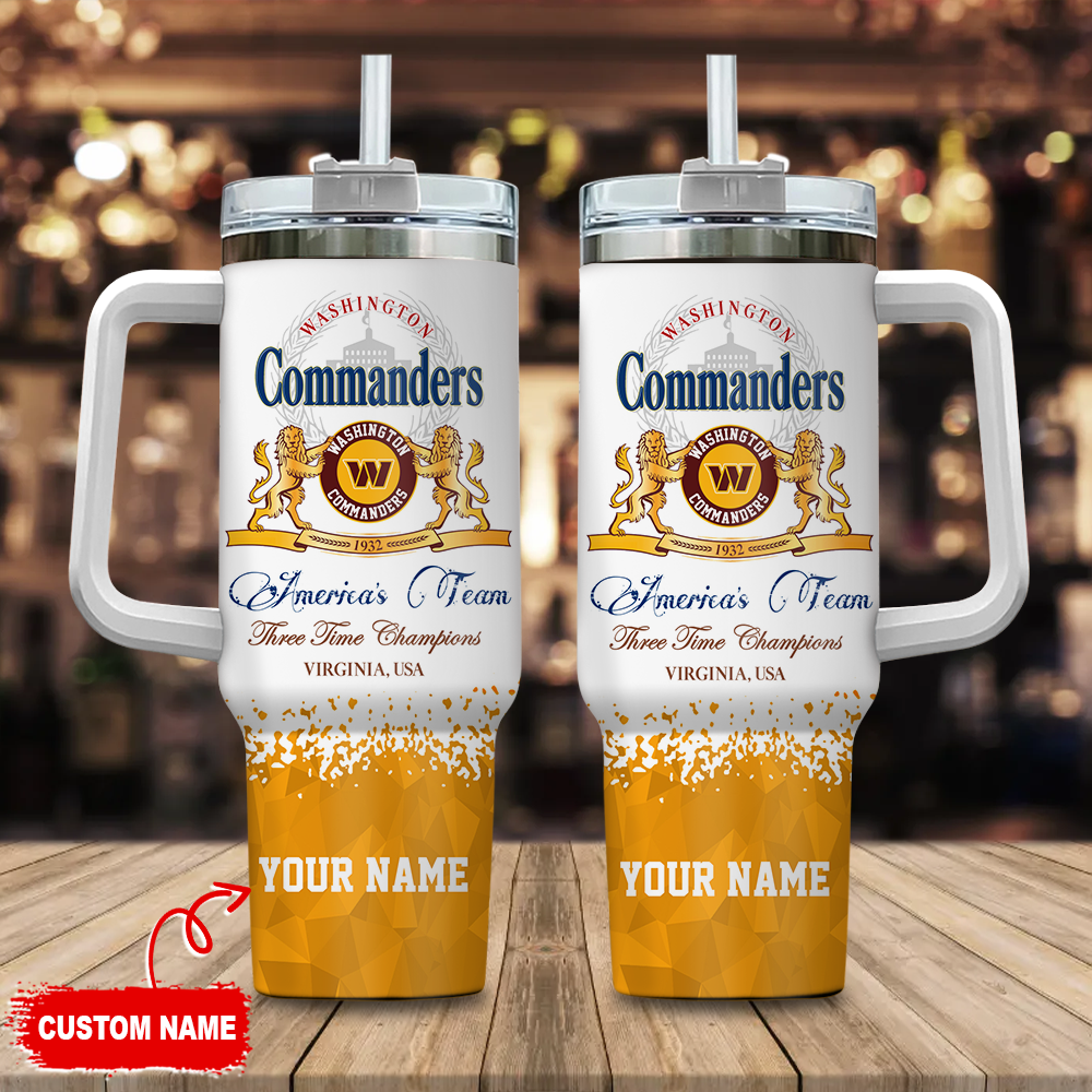 Washington Commanders NFL Champions Modelo Stanley Tumbler With Handle Personalized Name St7451