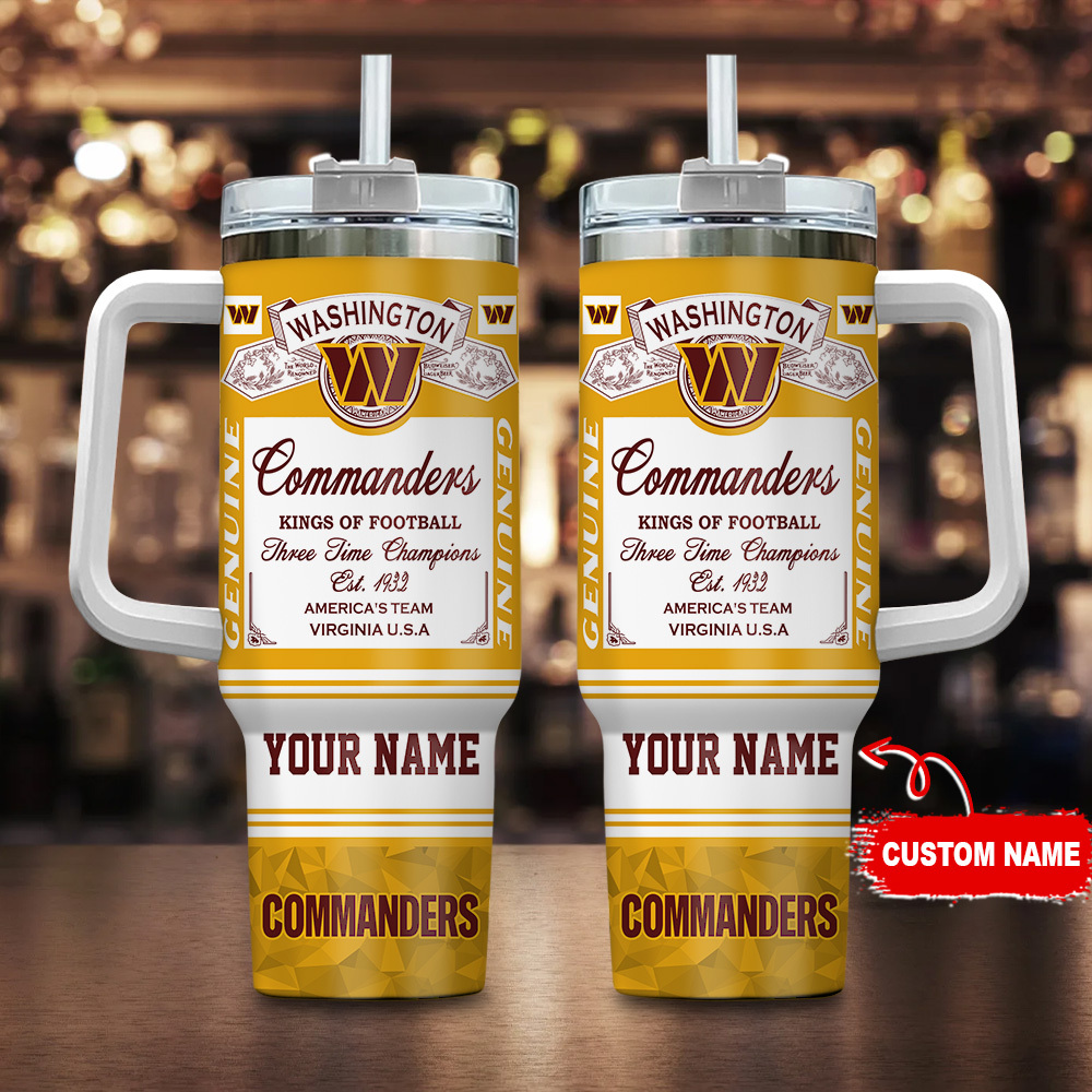 Washington Commanders NFL Kings of Football Stanley Tumbler With Handle Personalized Name St7581