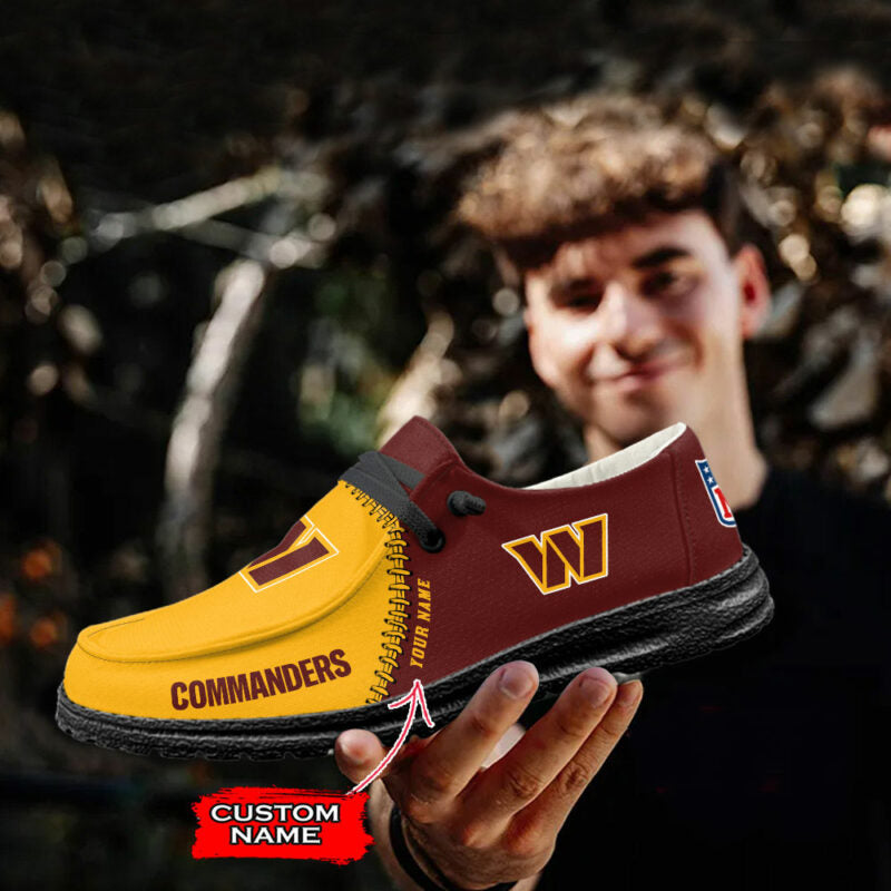 Washington Commanders NFL Personalized Hey Dude Shoes For Men And Women ST13555