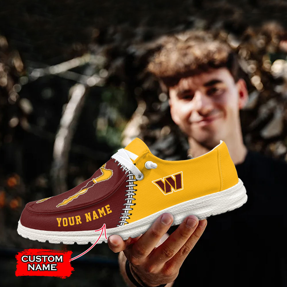 Washington Commanders NFL Personalized Hey Dude Shoes For Men And Women ST14579