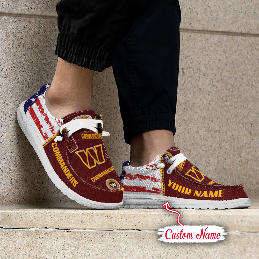 Washington Commanders NFL Personalized Hey Dude Shoes For Men And Women ST3408