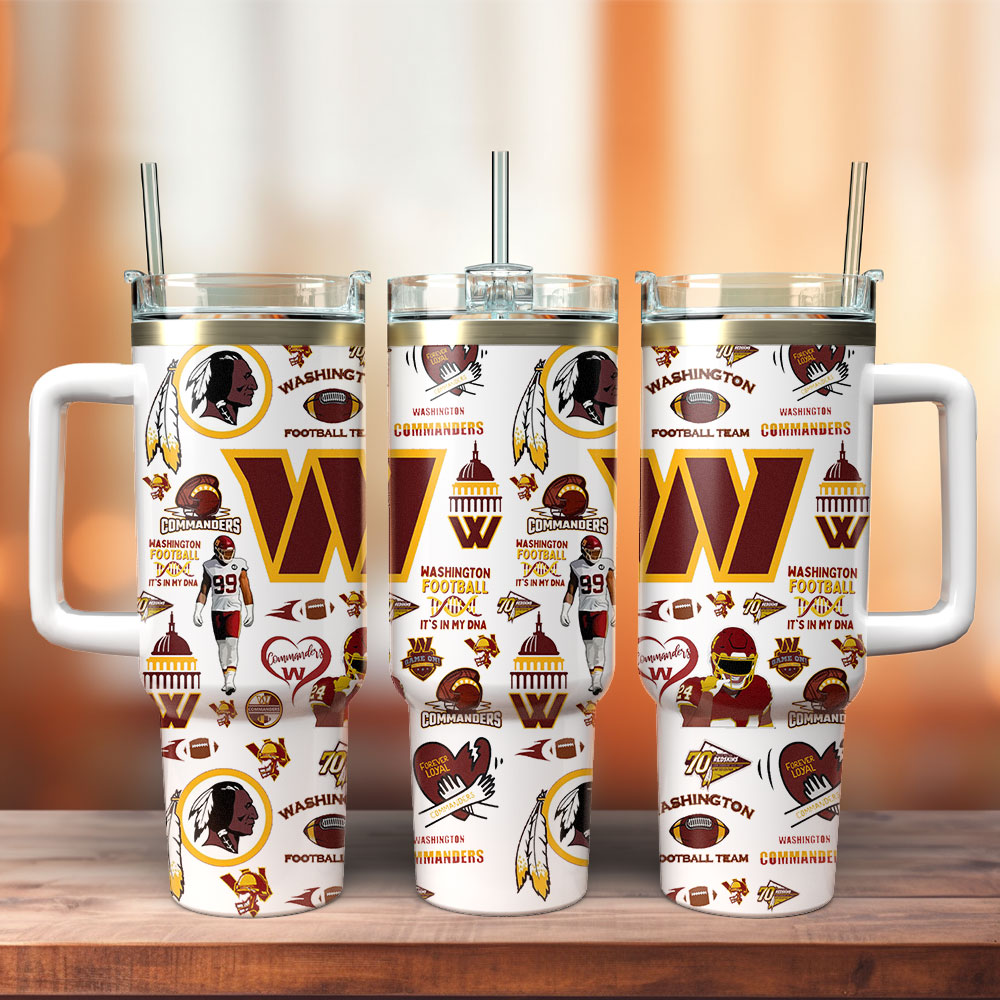 Washington Commanders NFL Sports Stanley Tumbler With Handle Personalized Name St7776