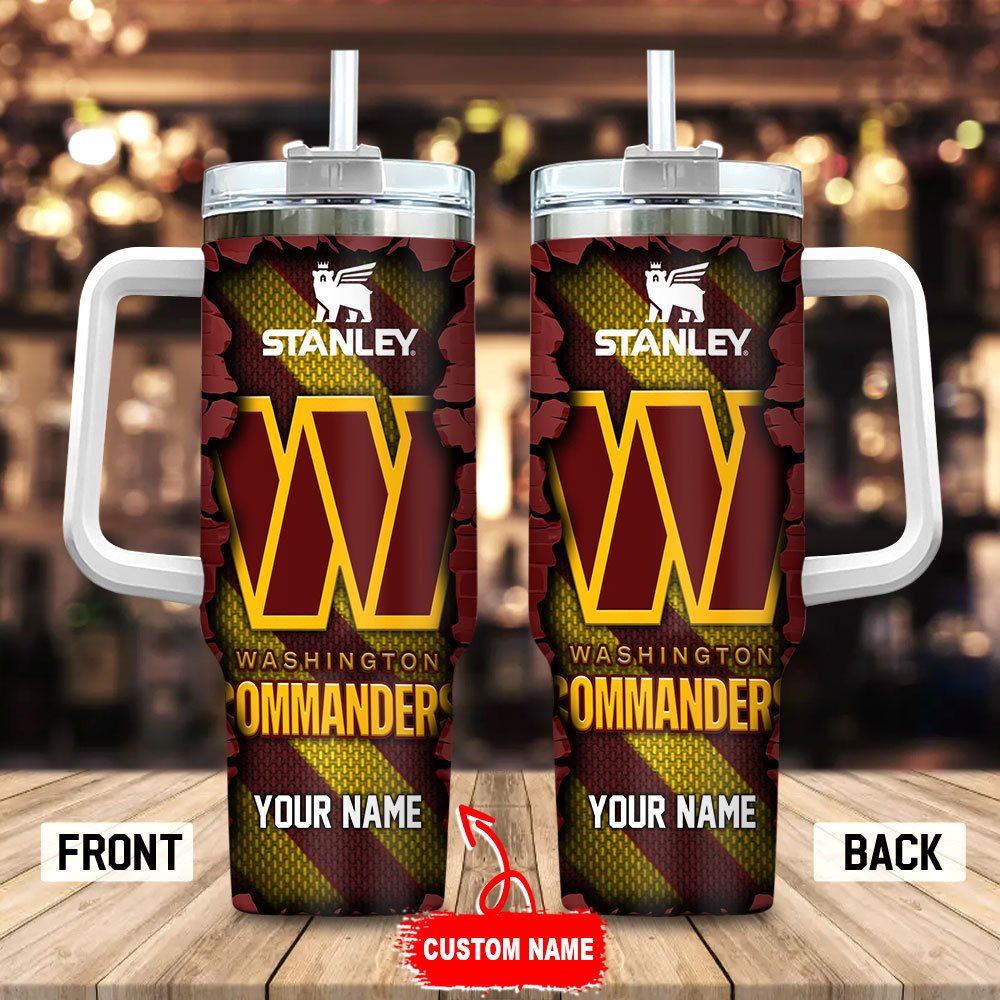 Washington Commanders NFL Stanley Tumbler With Handle Personalized Name St4719