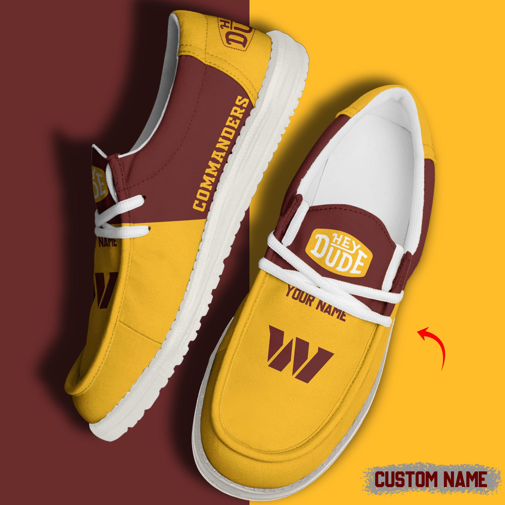 Washington Commanders Personalized Hey Dude Shoes For Men And Women ST10823