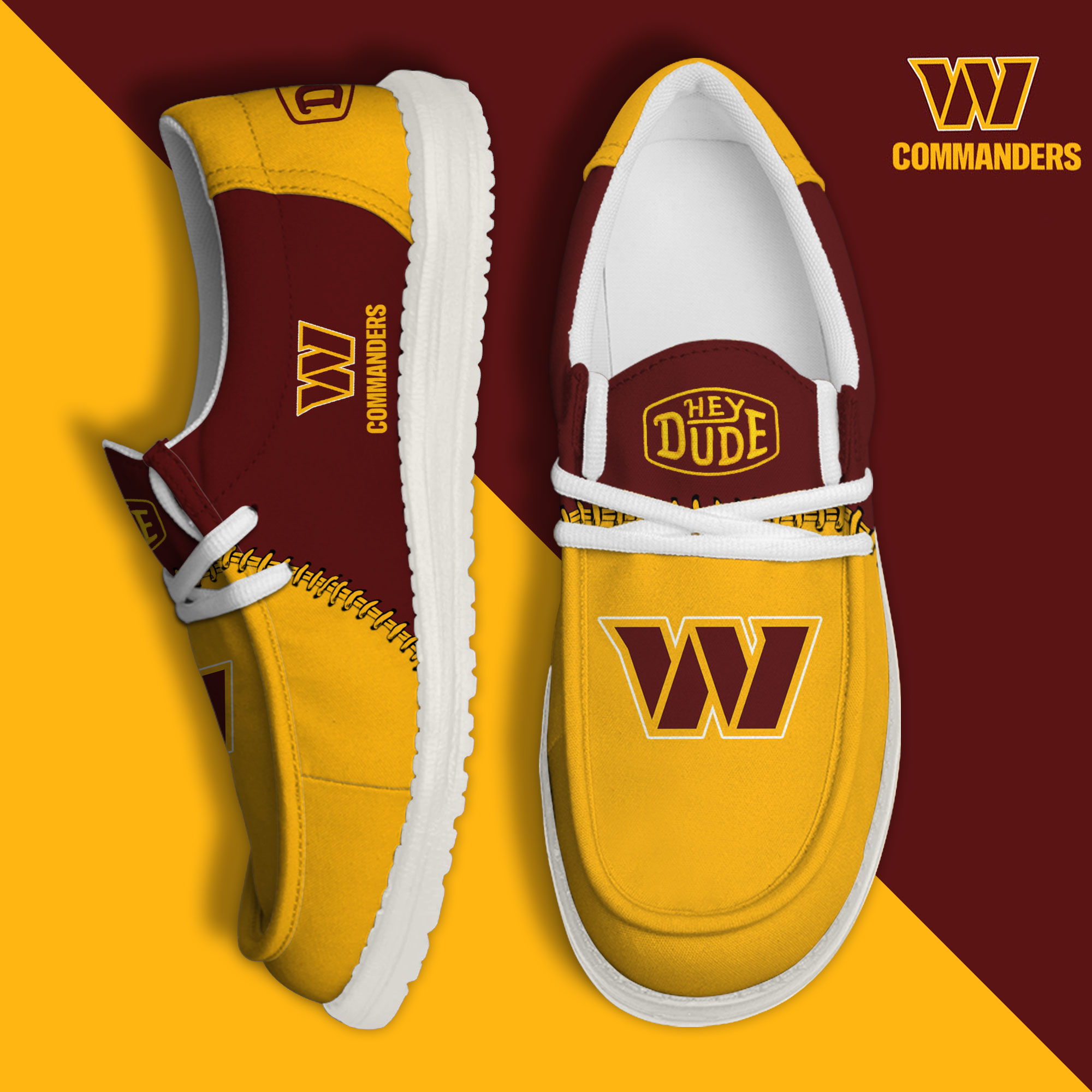 Washington Commanders Personalized Hey Dude Shoes For Men And Women ST10968