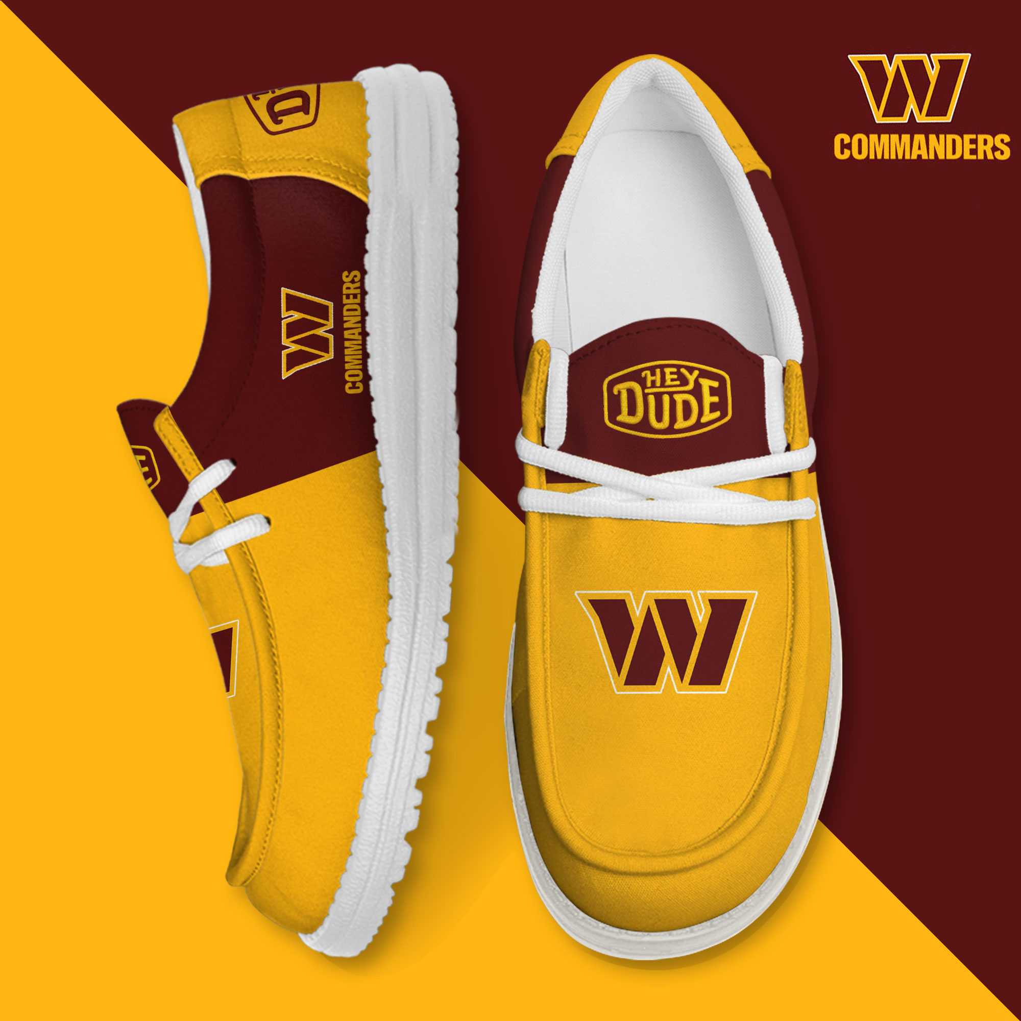 Washington Commanders Personalized Hey Dude Shoes For Men And Women ST10995