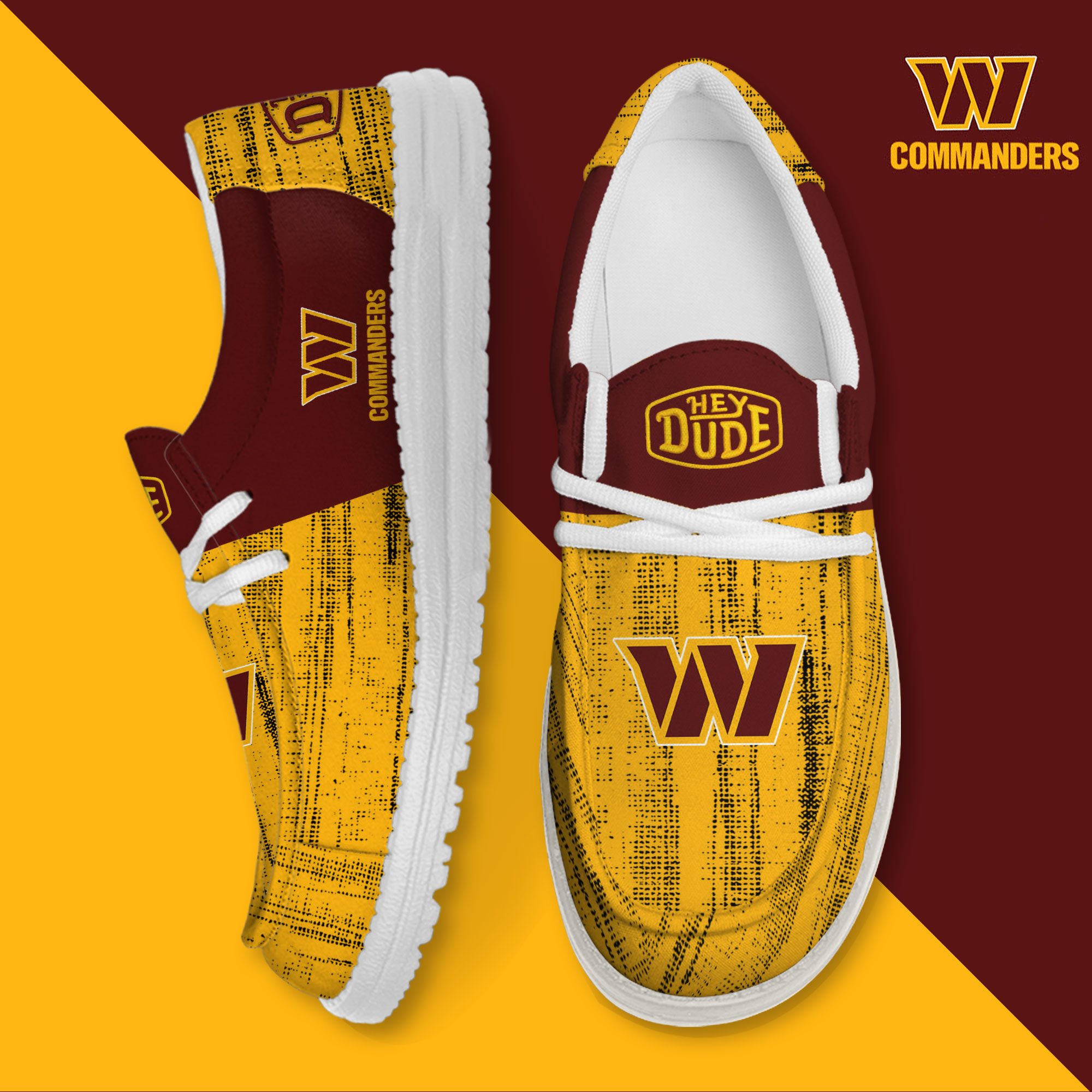 Washington Commanders Personalized Hey Dude Shoes For Men And Women ST11449