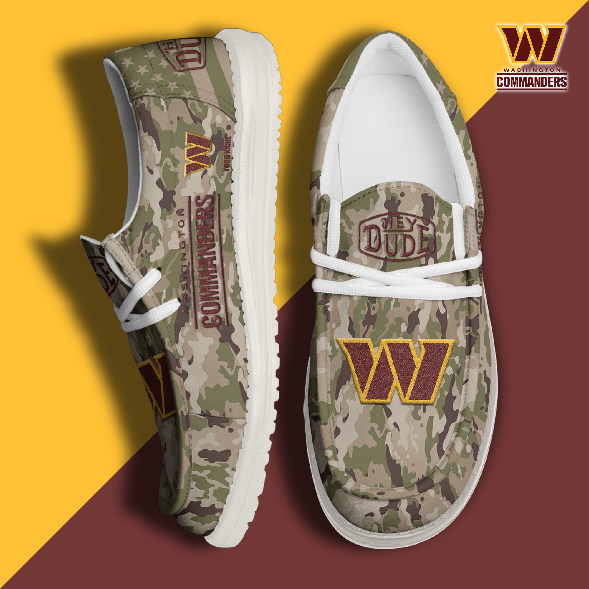 Washington Commanders Personalized Hey Dude Shoes For Men And Women ST7555