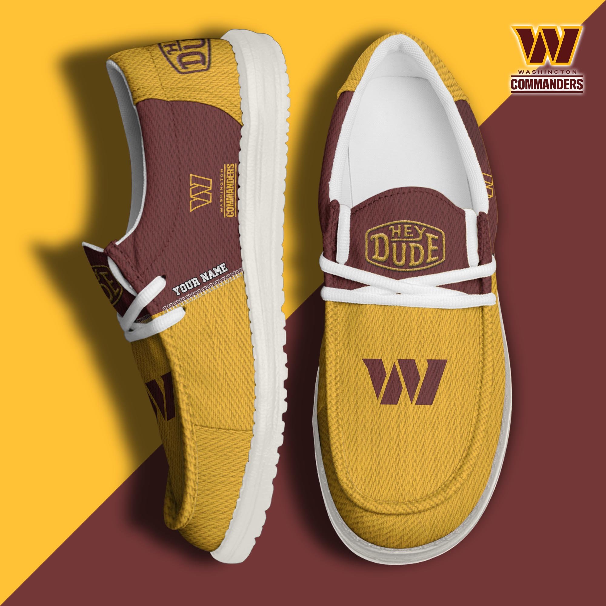Washington Commanders Personalized Hey Dude Shoes For Men And Women ST7720