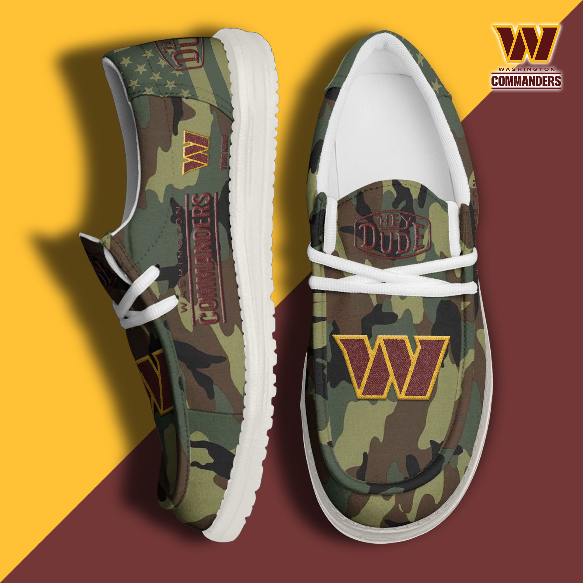 Washington Commanders Personalized Hey Dude Shoes For Men And Women ST8085