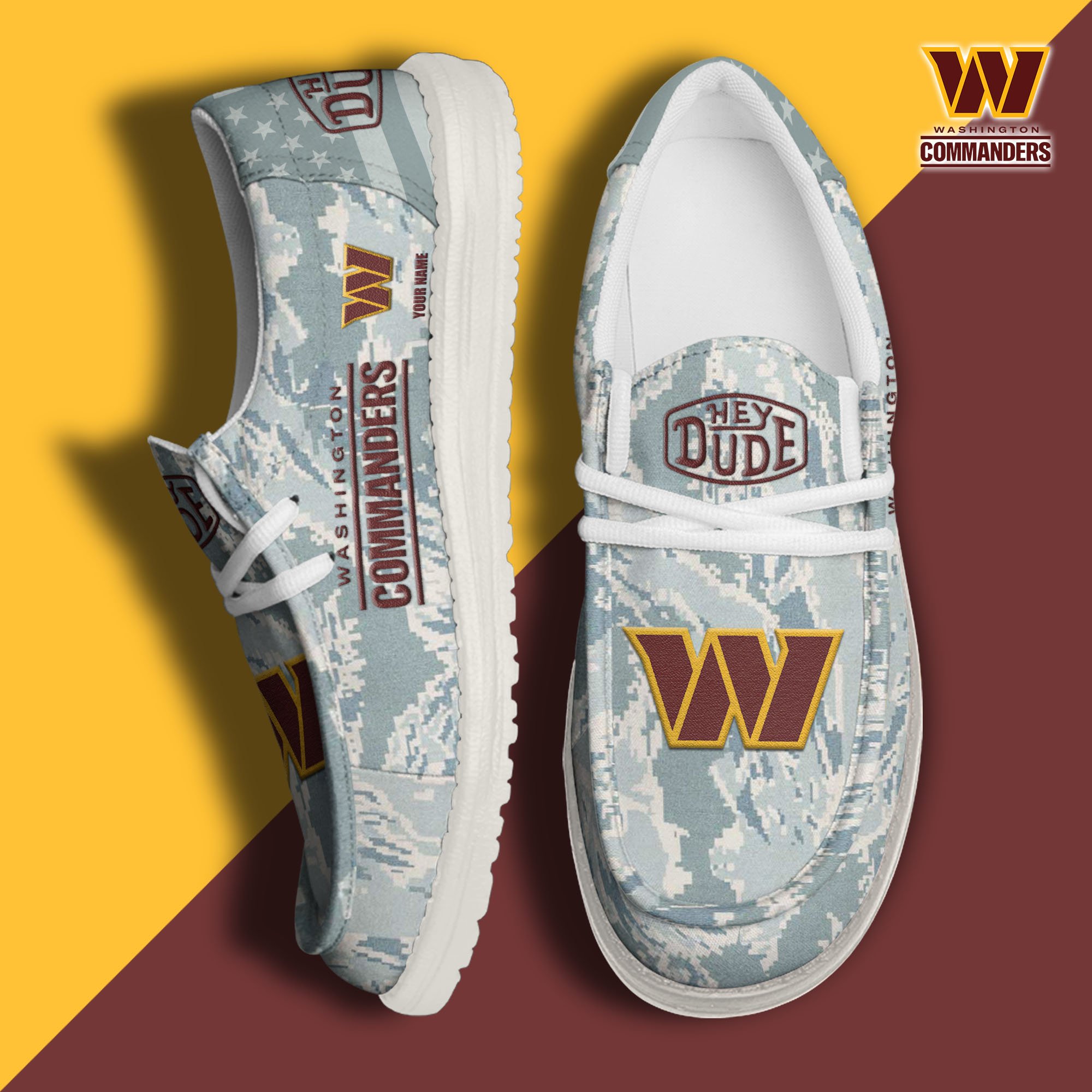 Washington Commanders Personalized Hey Dude Shoes For Men And Women ST8355