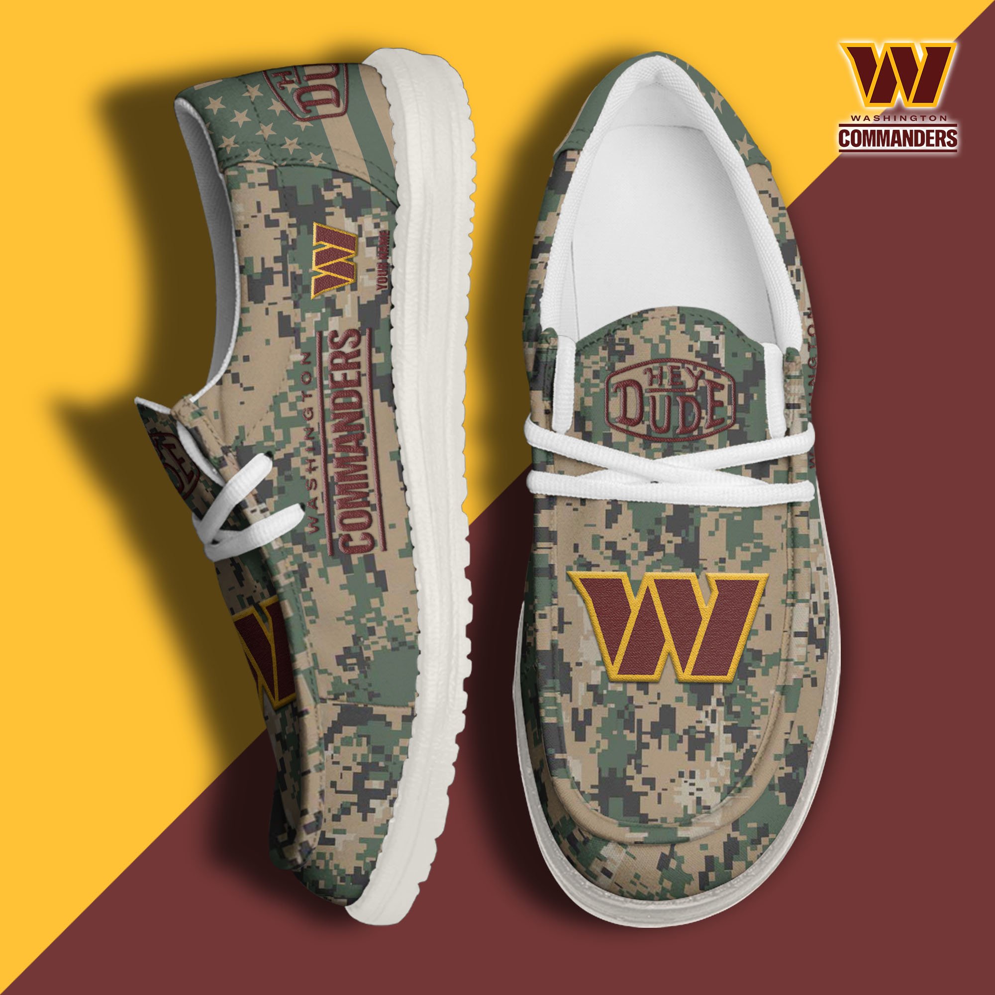 Washington Commanders Personalized Hey Dude Shoes For Men And Women ST8441