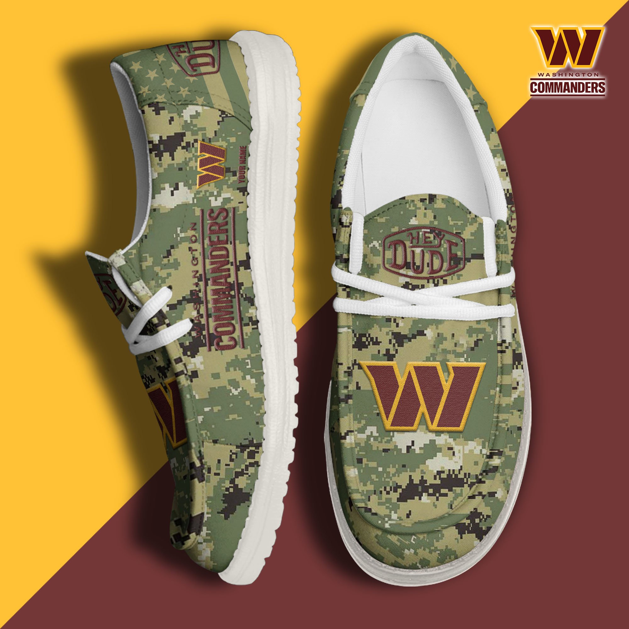 Washington Commanders Personalized Hey Dude Shoes For Men And Women ST8543