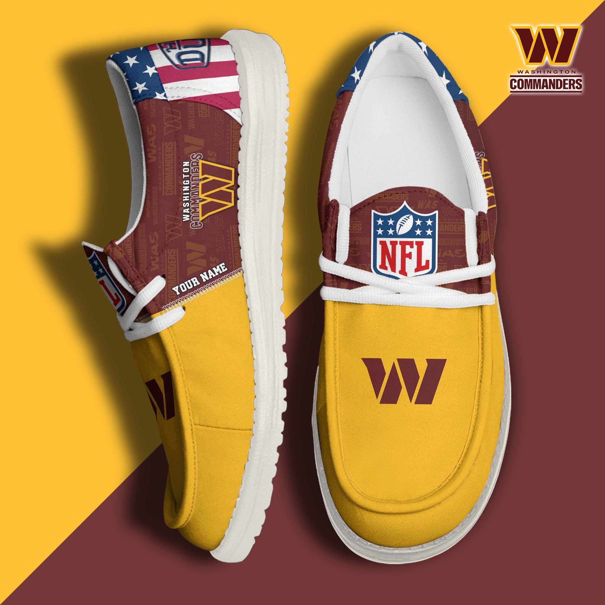 Washington Commanders Personalized Hey Dude Shoes For Men And Women ST8690